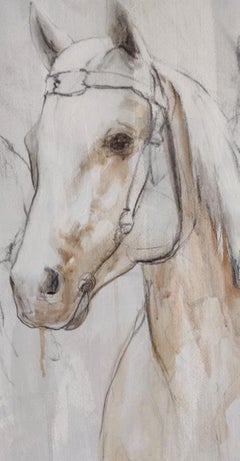 Freedom Ride - Charcoal Drawing with Acrylic on paper of Horses