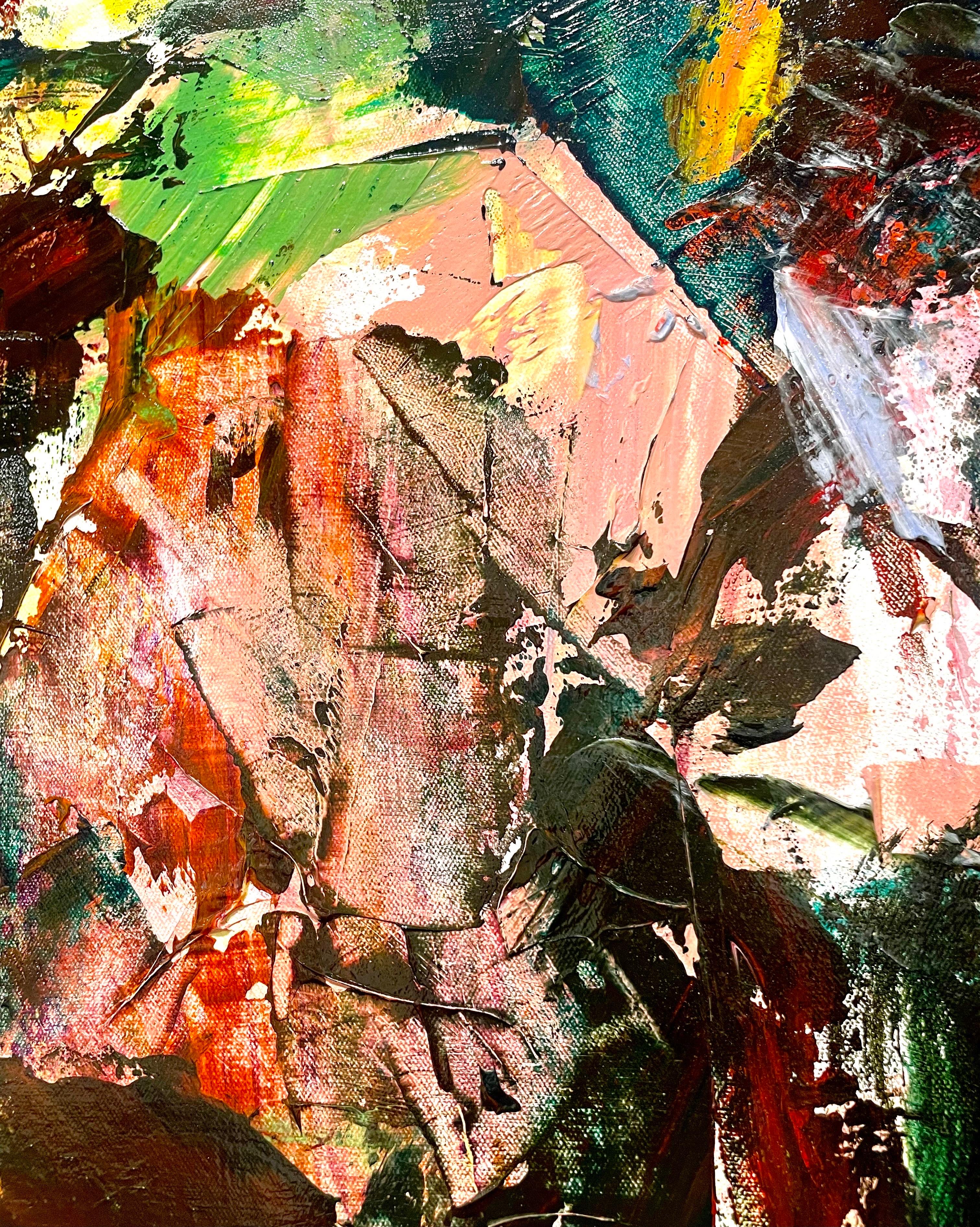 Delizia del giardino - Painting Espressionismo astratto di Cecil K. 