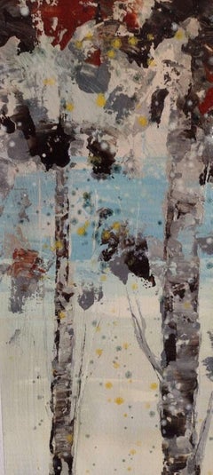 Woodlands - Original Acrylic on Paper of Trees
