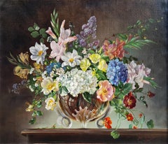 Bouquet di fiori in un vaso di vetro