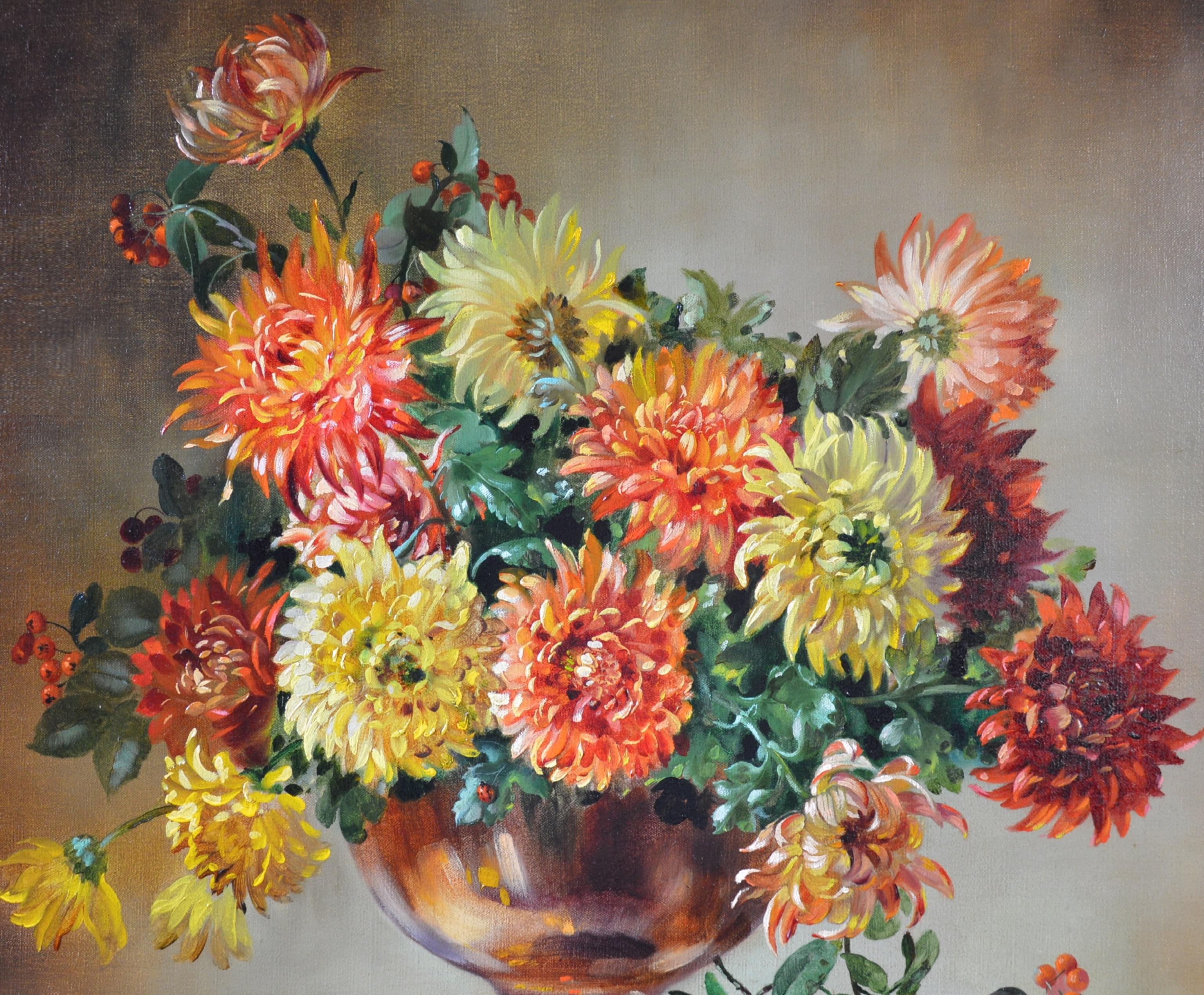 chrysanthemum oil painting