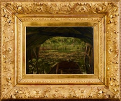 Cecil Round, A Peep through The Boathouse, East Bilney Hall, signiert und datiert.