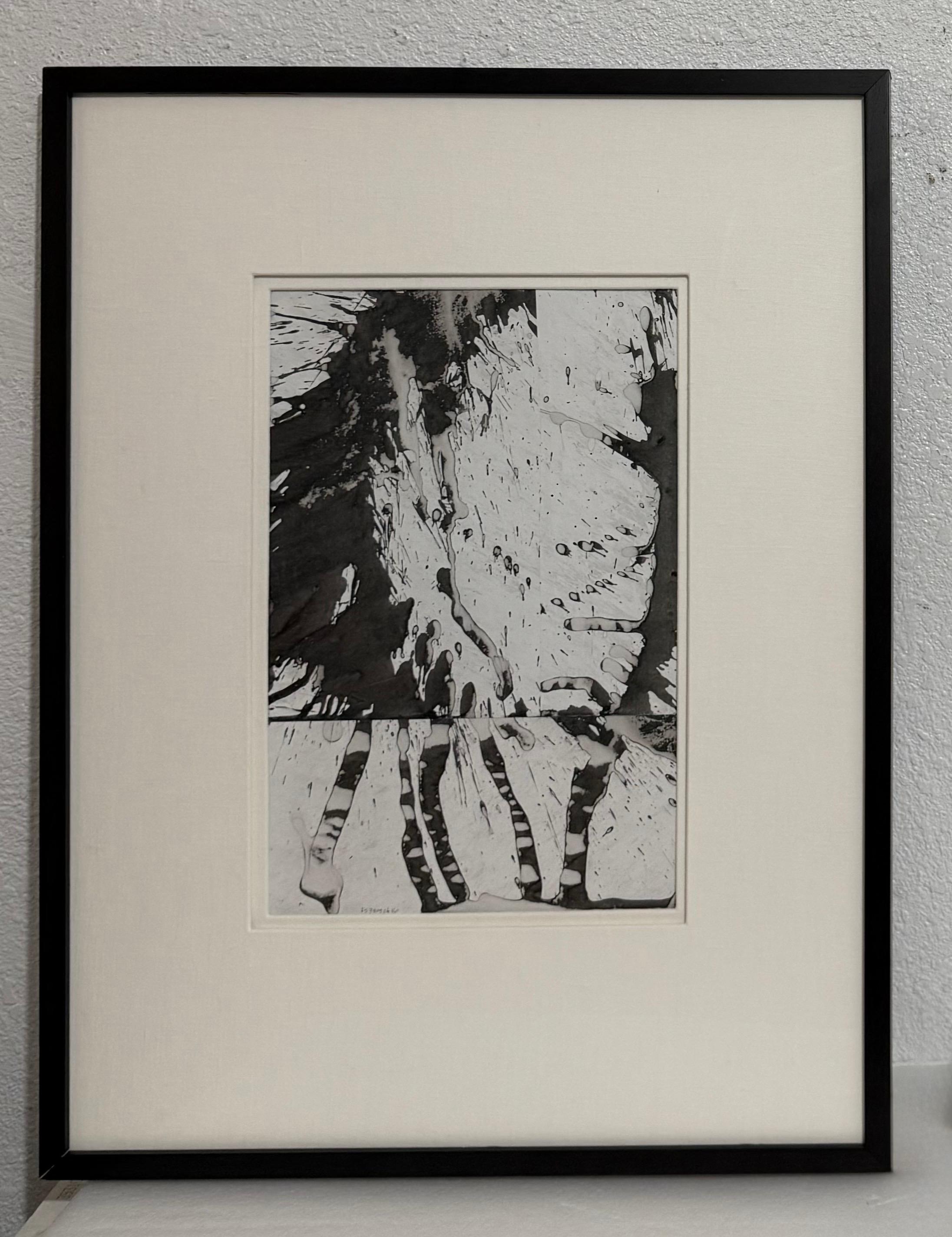 Cecil Touchon Mixed Media Abstract Collage Painting Black White Assemblage Art For Sale 4
