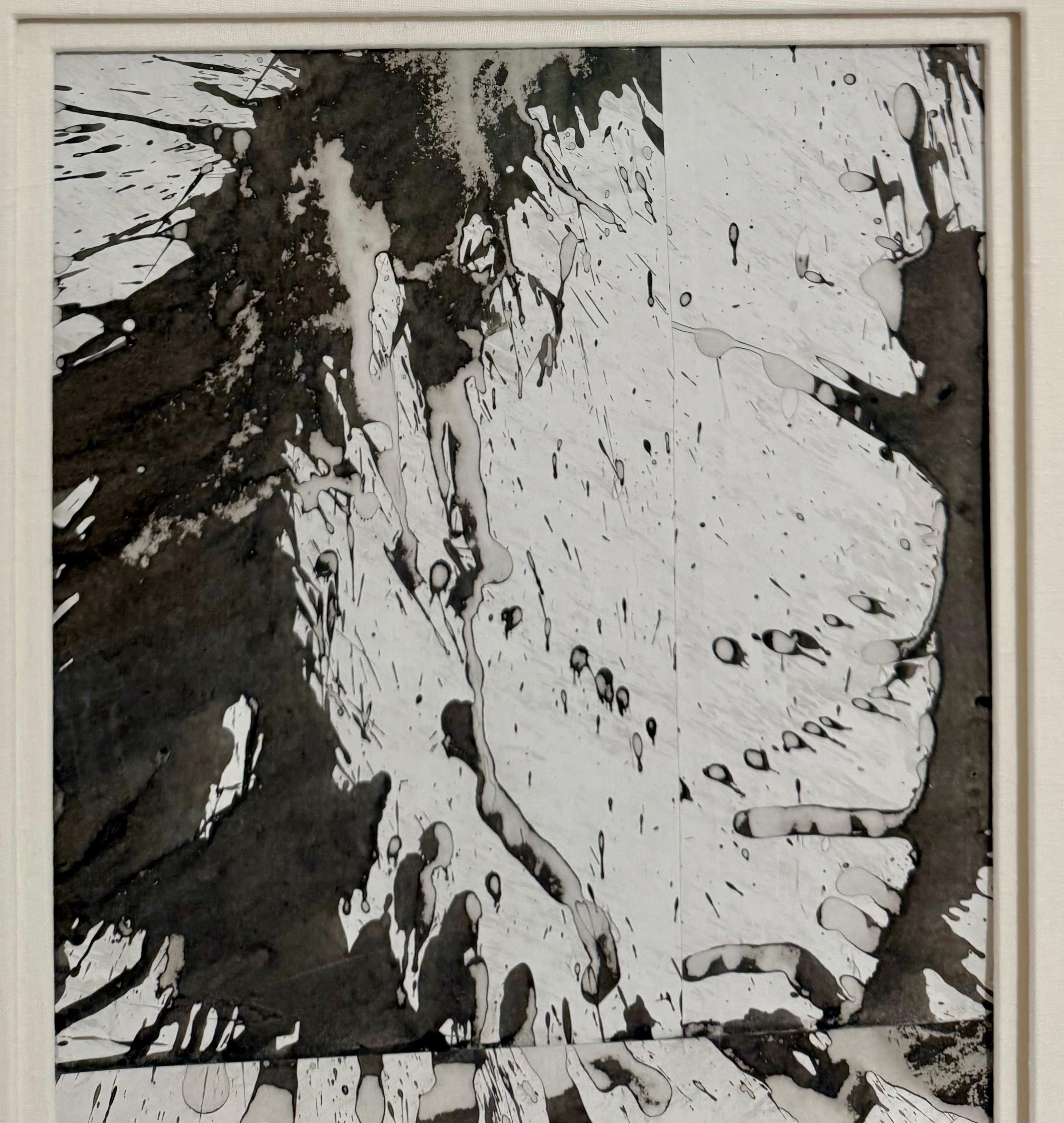 Cecil Touchon Mixed Media Abstract Collage Painting Black White Assemblage Art For Sale 5