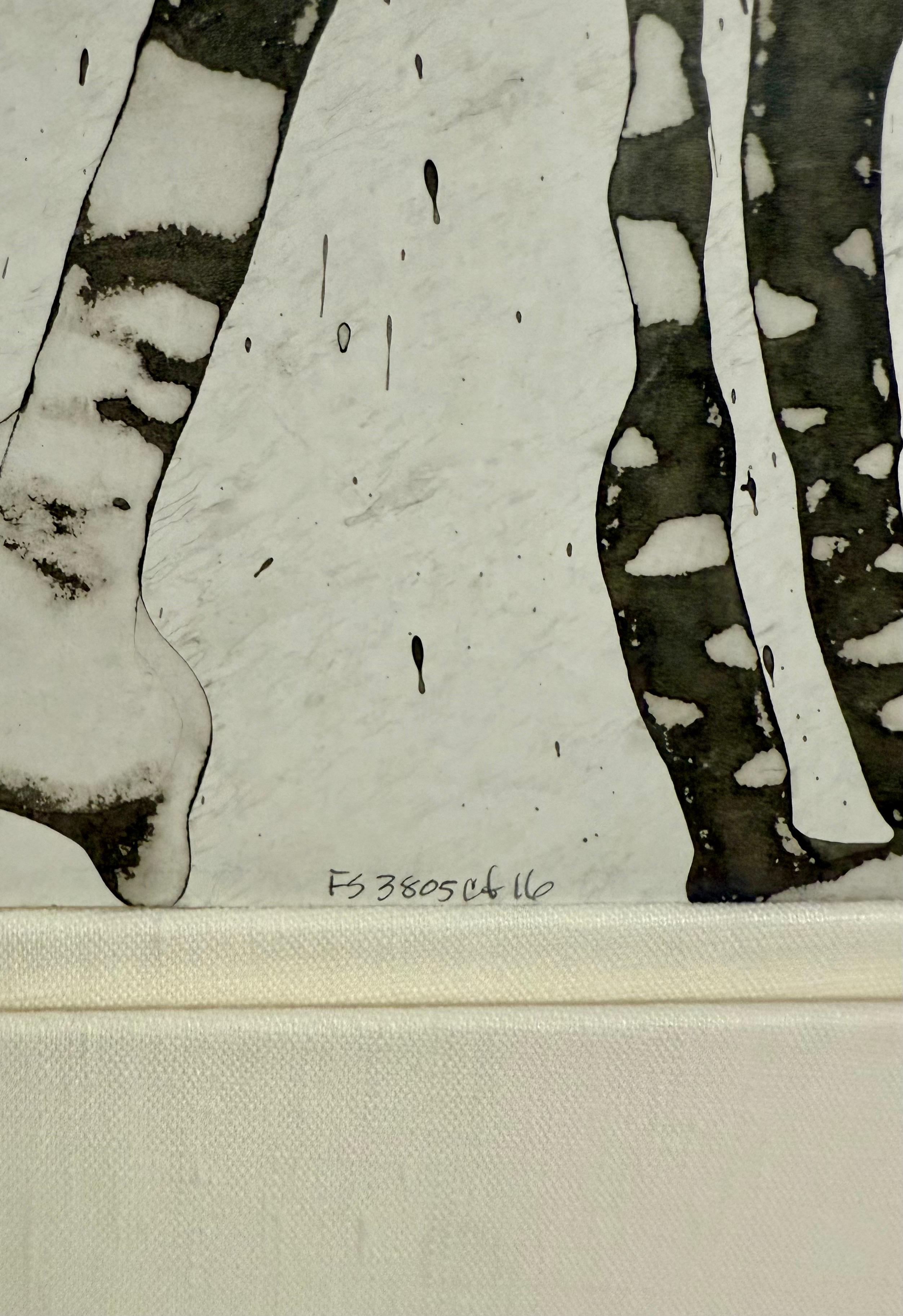 Cecil Touchon Mixed Media Abstract Collage Painting Black White Assemblage Art For Sale 8
