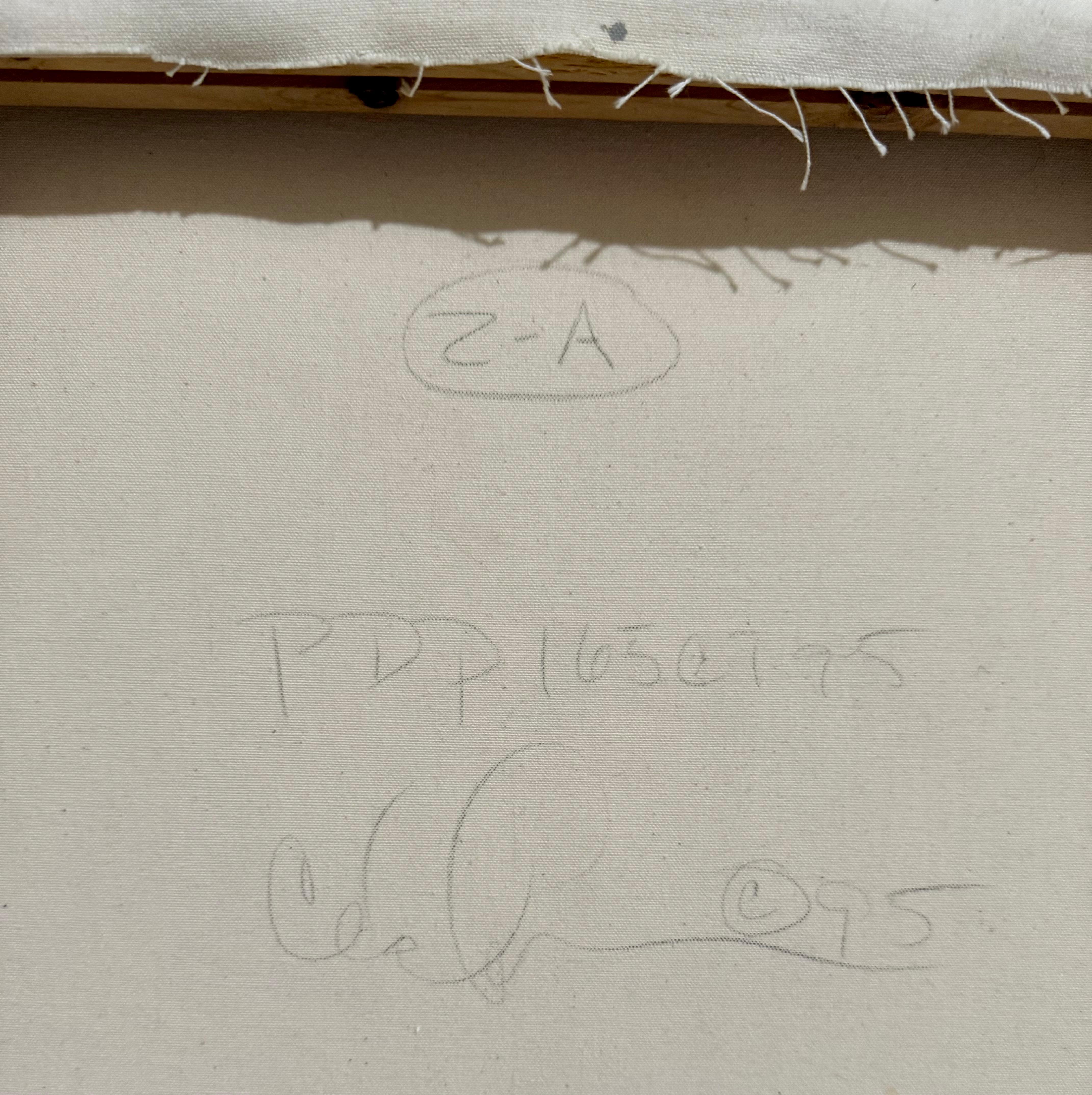 Mixed Media Abstract Trompe L'oeil Collage Oil Painting Cecil Touchon Texas Art For Sale 10