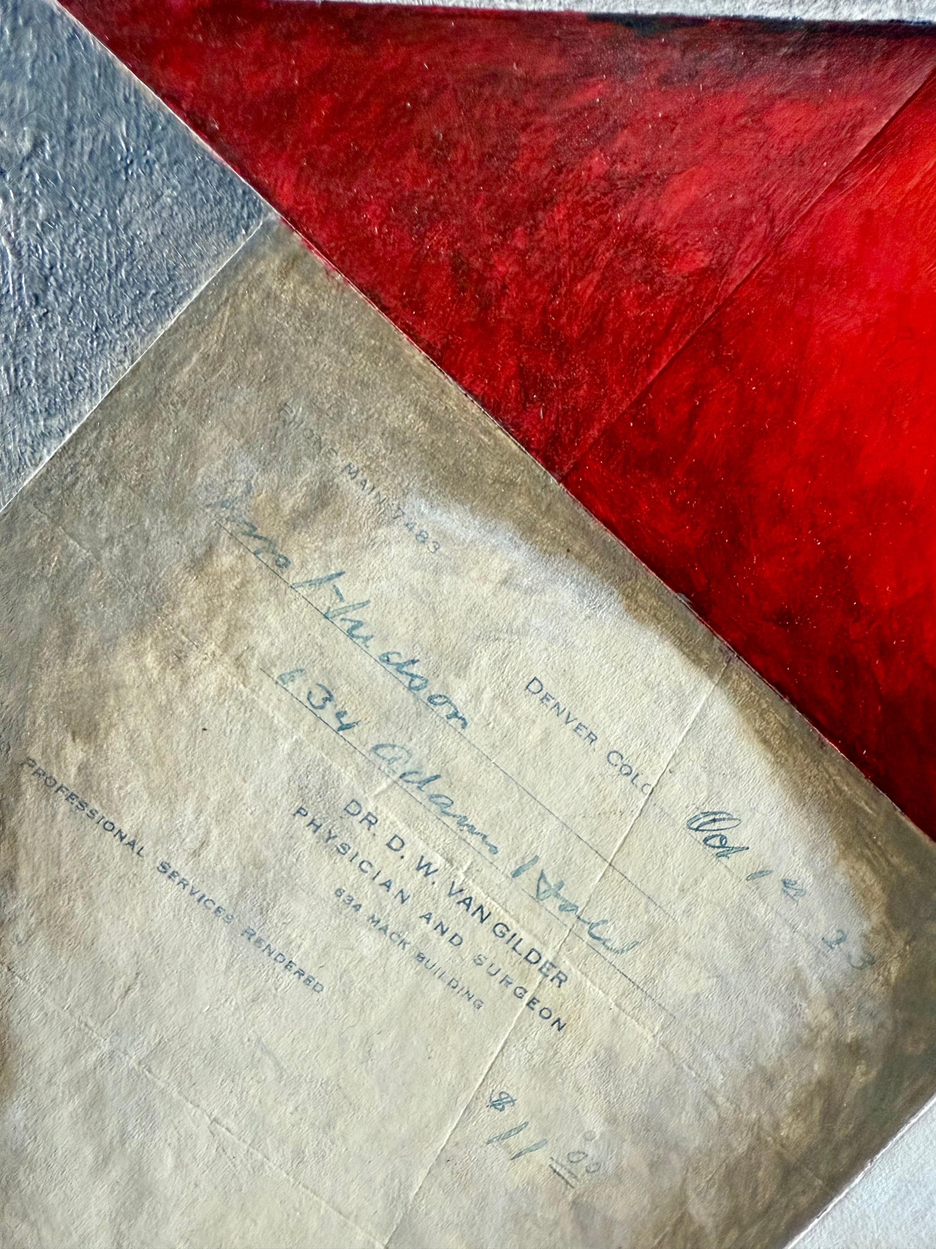 Gemischte Medien Abstrakte Trompe L'Oeil Collage Ölgemälde Cecil Touchon Texas Art im Angebot 11