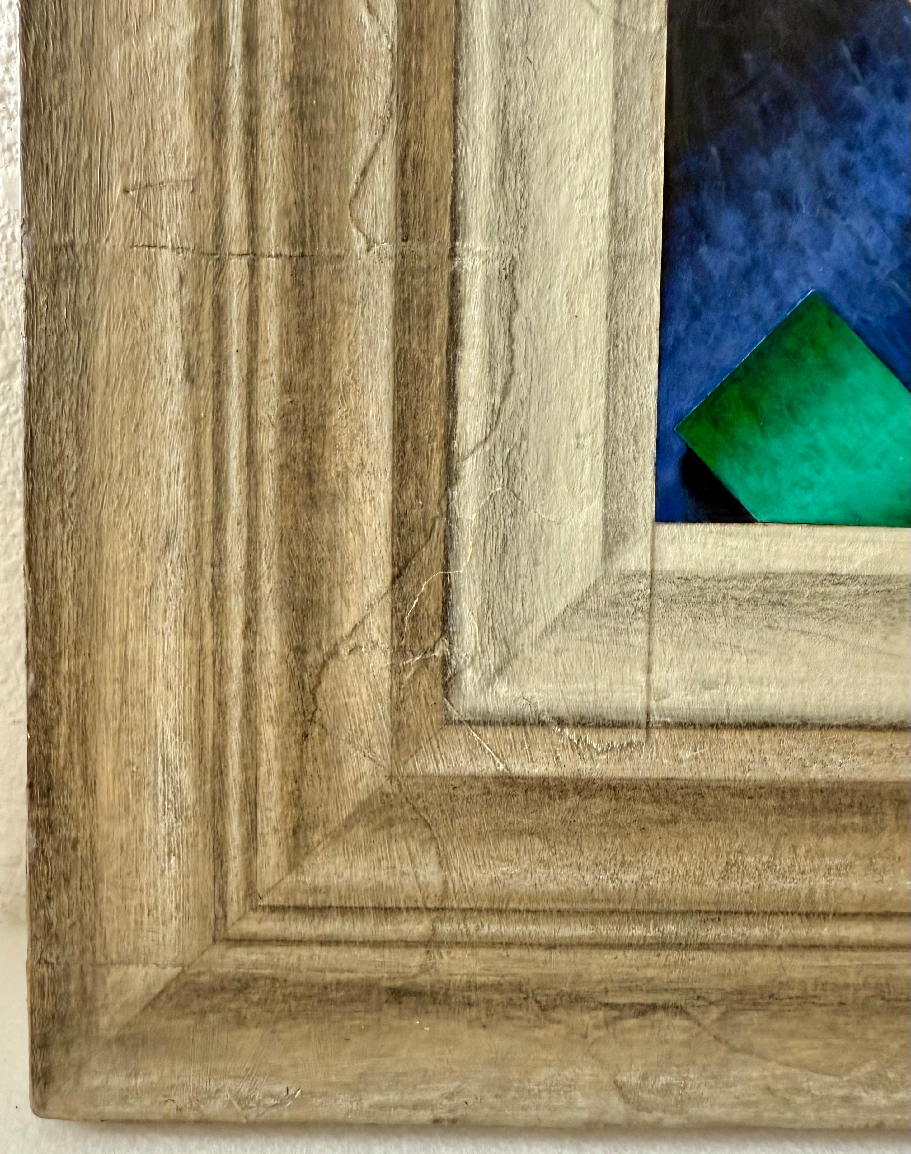 Gemischte Medien Abstrakte Trompe L'Oeil Collage Ölgemälde Cecil Touchon Texas Art im Angebot 3