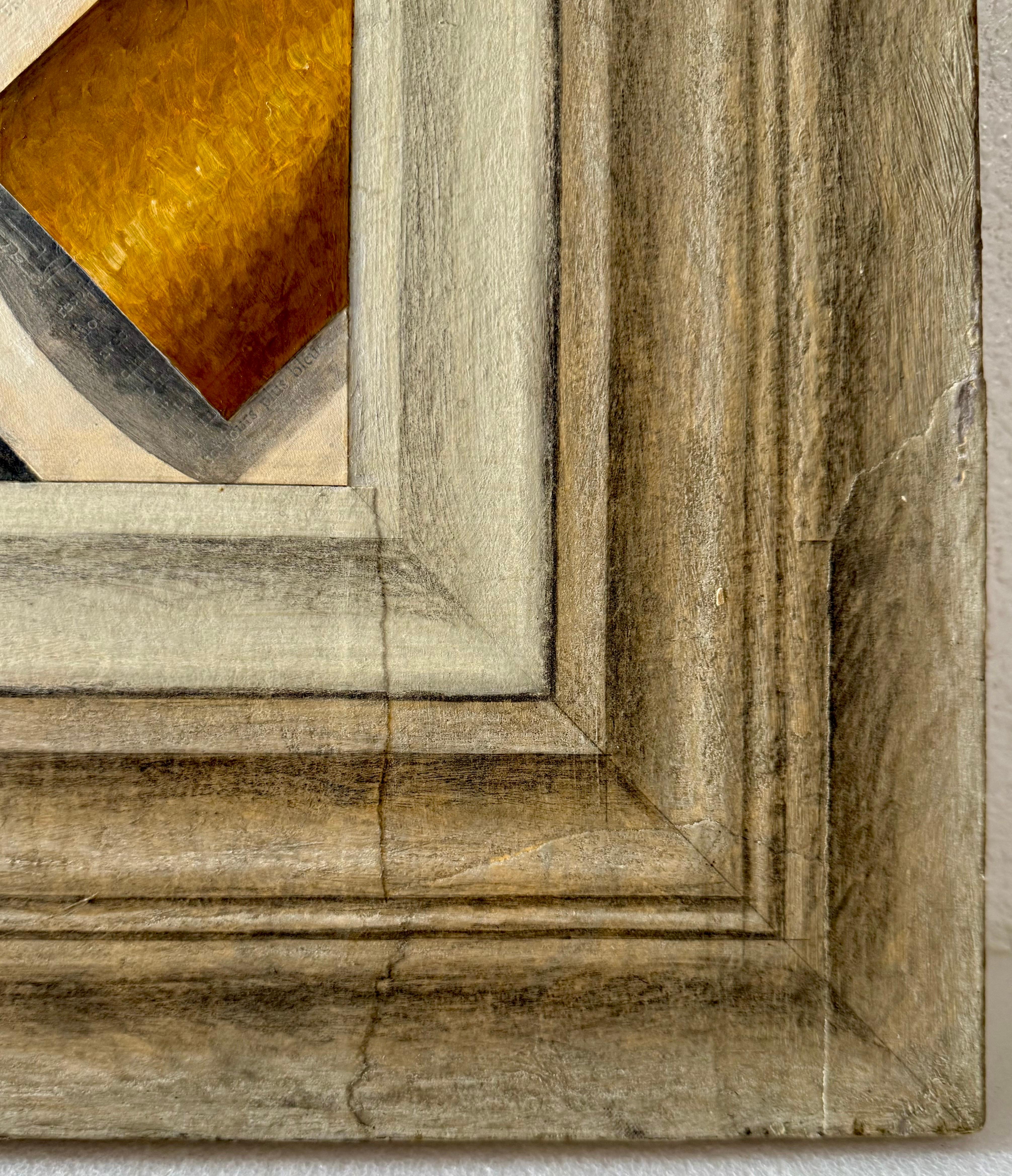 Gemischte Medien Abstrakte Trompe L'Oeil Collage Ölgemälde Cecil Touchon Texas Art im Angebot 4