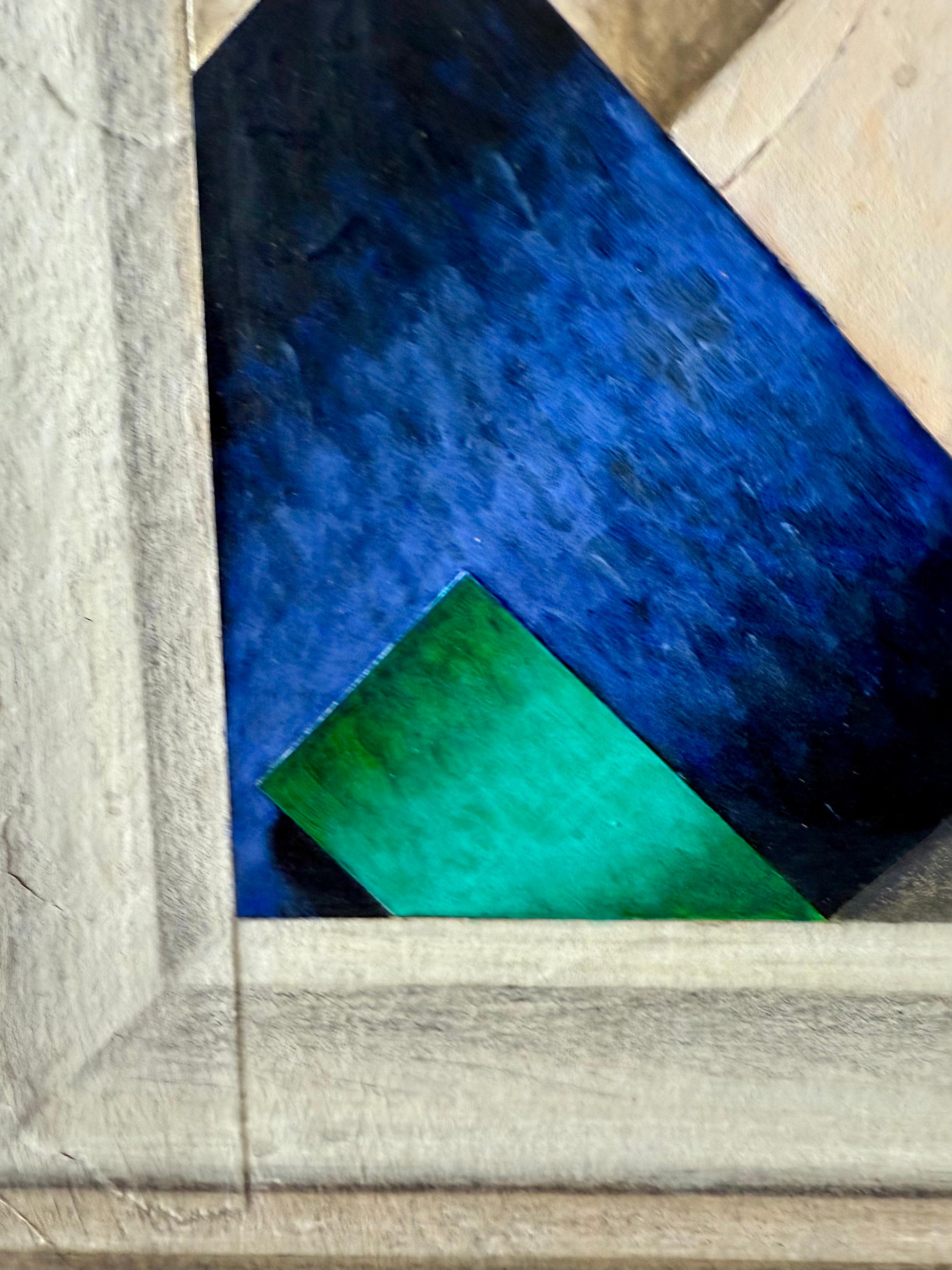 Gemischte Medien Abstrakte Trompe L'Oeil Collage Ölgemälde Cecil Touchon Texas Art im Angebot 8