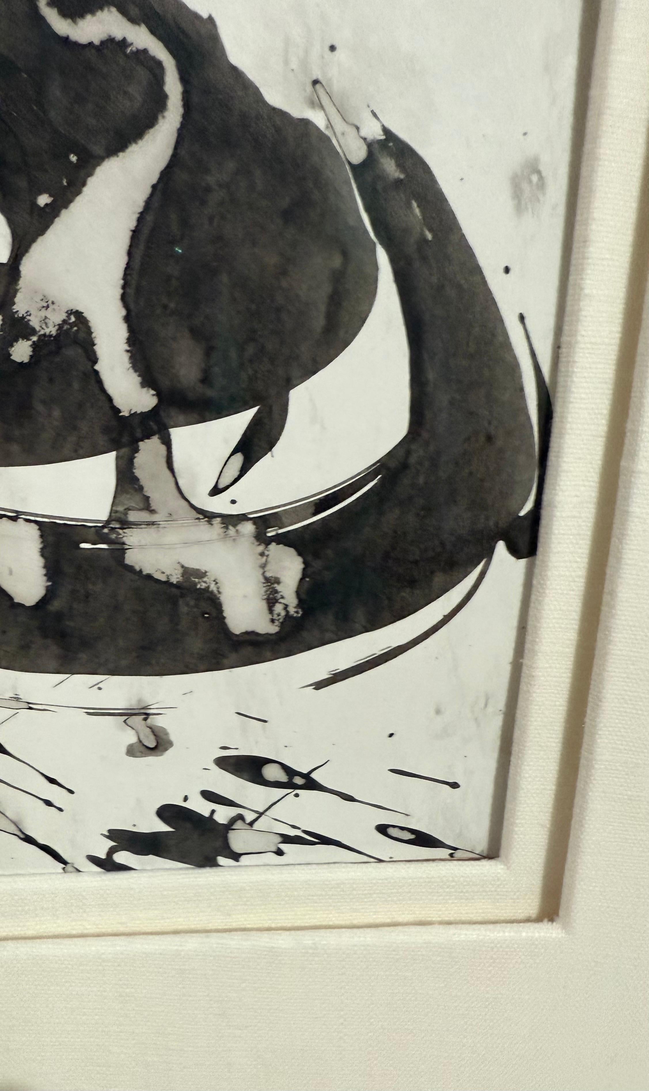 Mixed Media Collage Cut Painting Cecil Touchon Black White Assemblage Texas Art For Sale 5