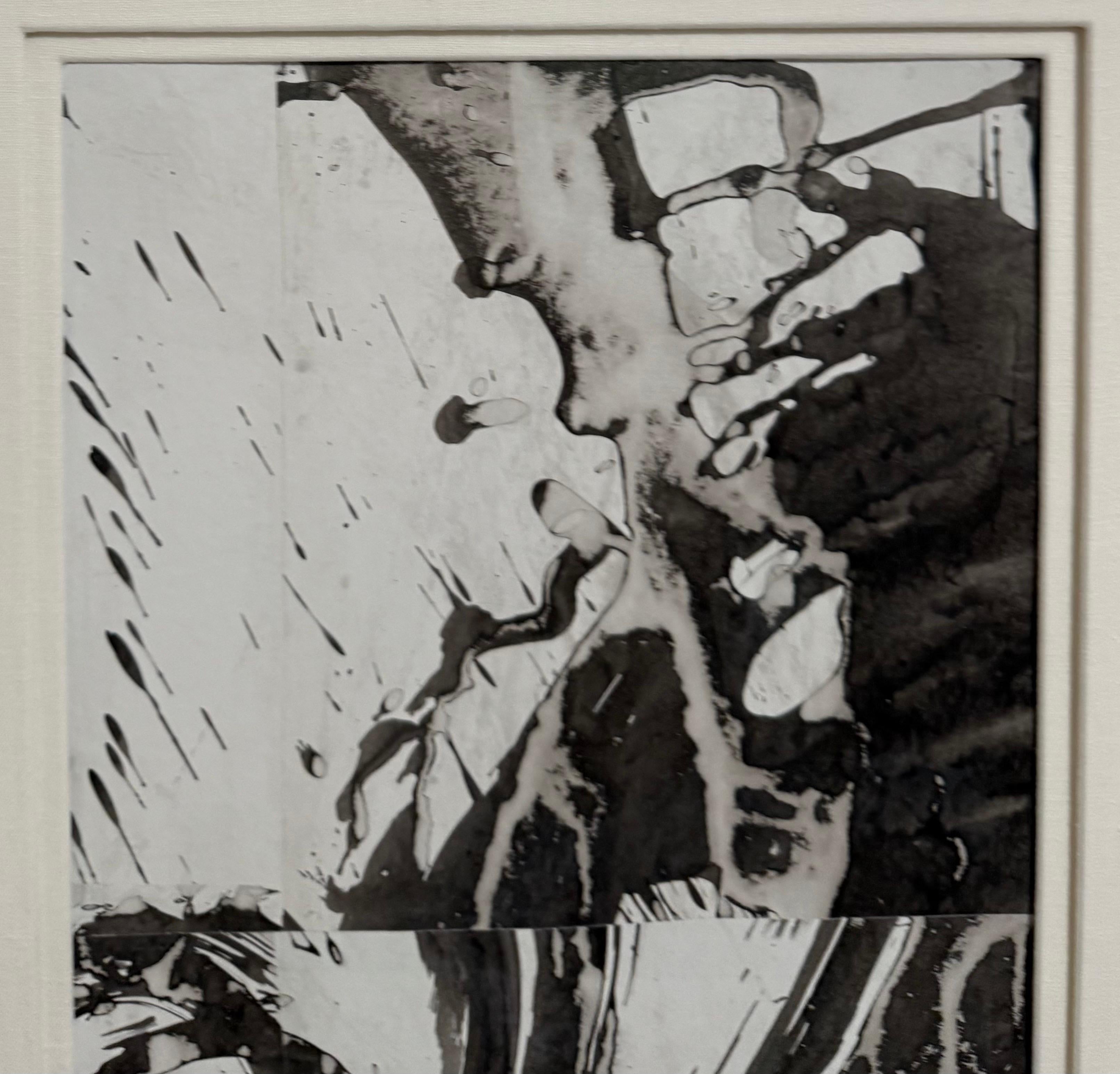 Mixed Media Collage Cut Painting Cecil Touchon Black White Assemblage Texas Art For Sale 5