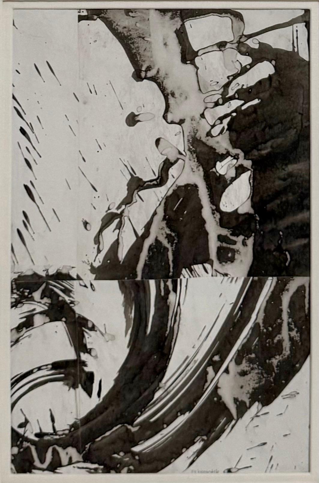 Cecil Touchon (1956-, Austin, Texas)
FS3809ct16
Abstract Composition
Framed ink and collage on heavy Aquarelle Arches paper 
Hand inscribed lower center (these were typically signed verso. Not examined out of frame)
Provenance: Bears label verso