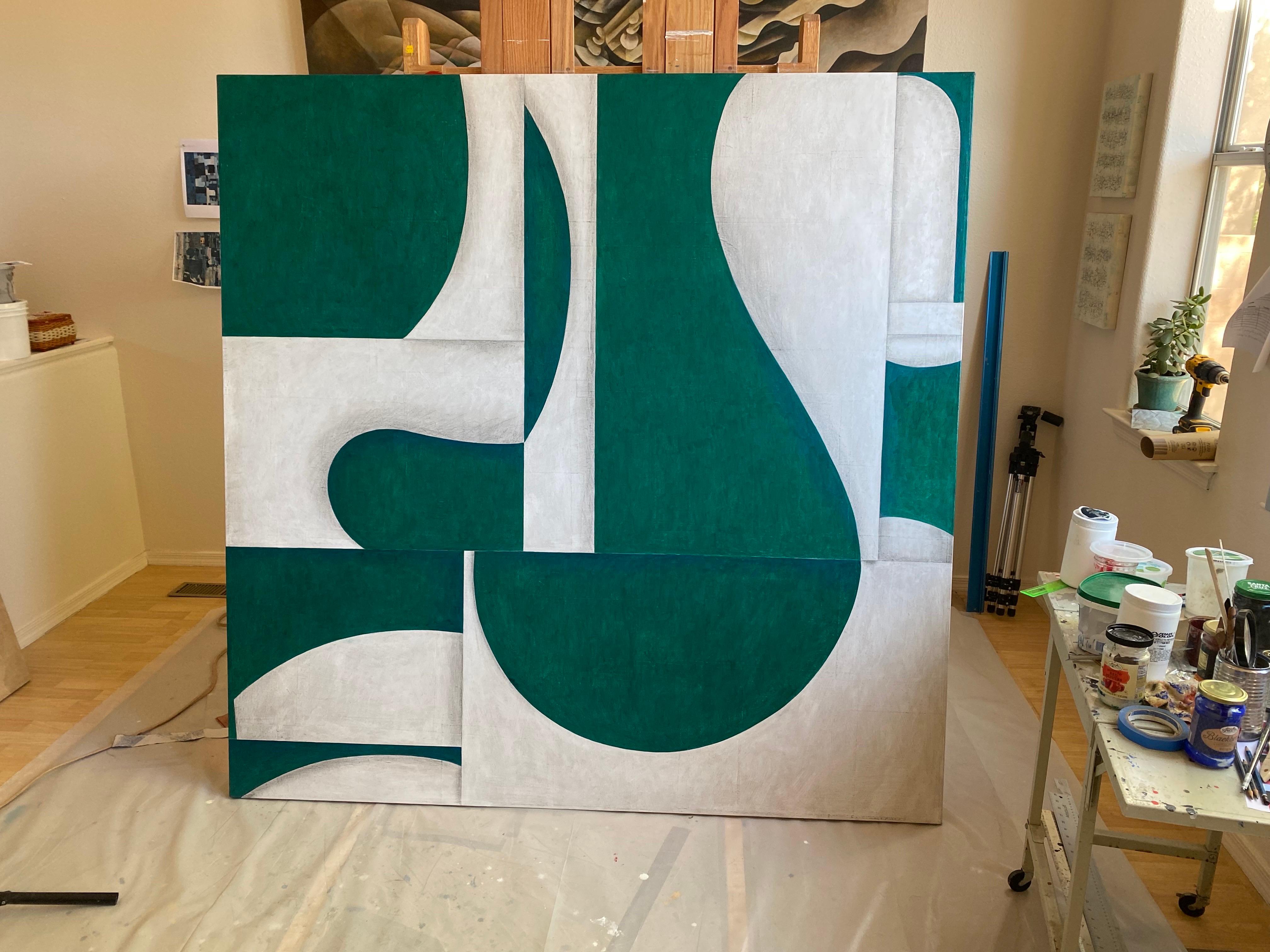 Acrylic on Canvas Titled: PDP 1417 72 x 72 - Painting de Cecil Touchon