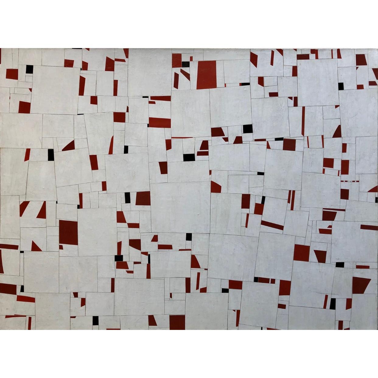 Collage auf Leinwand „PDP393ct09“  33 x 44.25