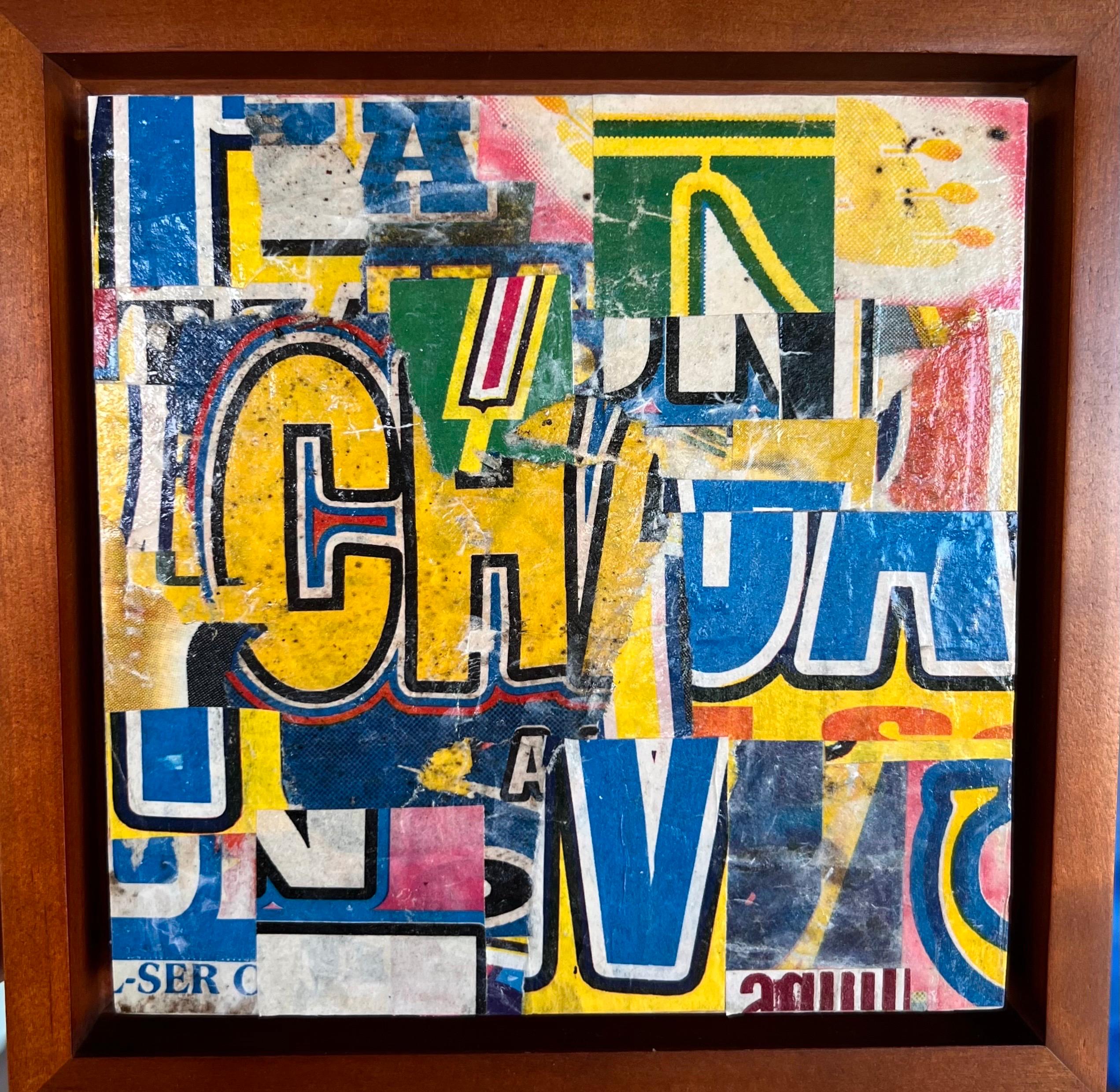 Collage auf Tafel mit dem Titel PDP 1311 von Cecil Touchon im Angebot 1