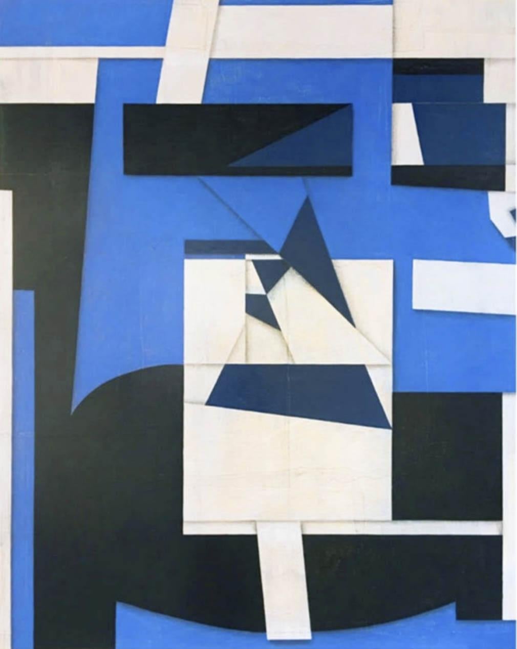 Large Painting on Canvas Titled: "PDP928ct17"  48 x 60 - Mixed Media Art by Cecil Touchon