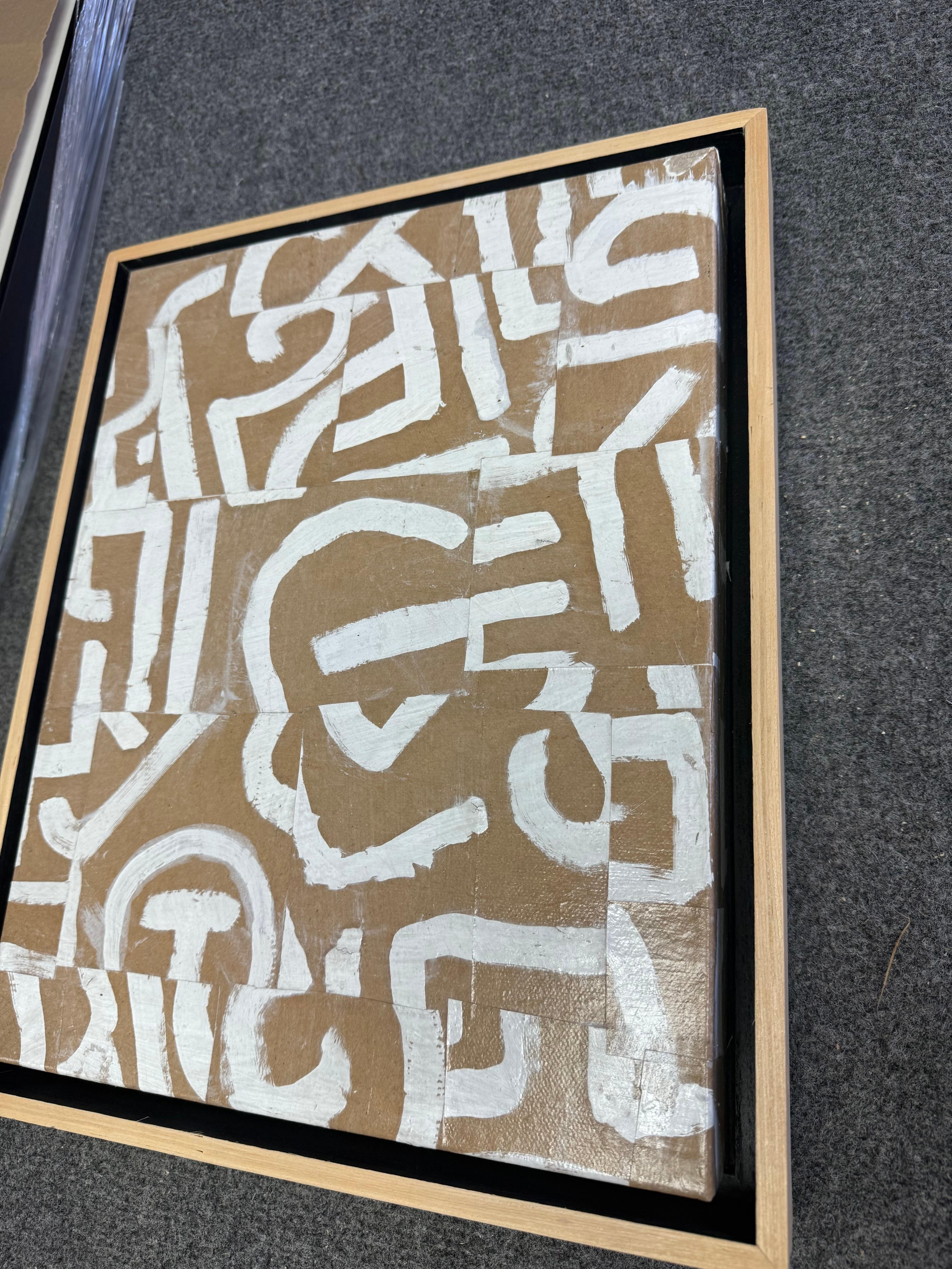 Post Dogmatist Painting on Panel, signed verso
Art is 11 x 14 with frame approximately 12.5 x 15.5
ready to hang

Cecil Touchon Born 1956 Austin, Texas is a contemporary American collage artist, painter, published poet and theorist living in Pagosa