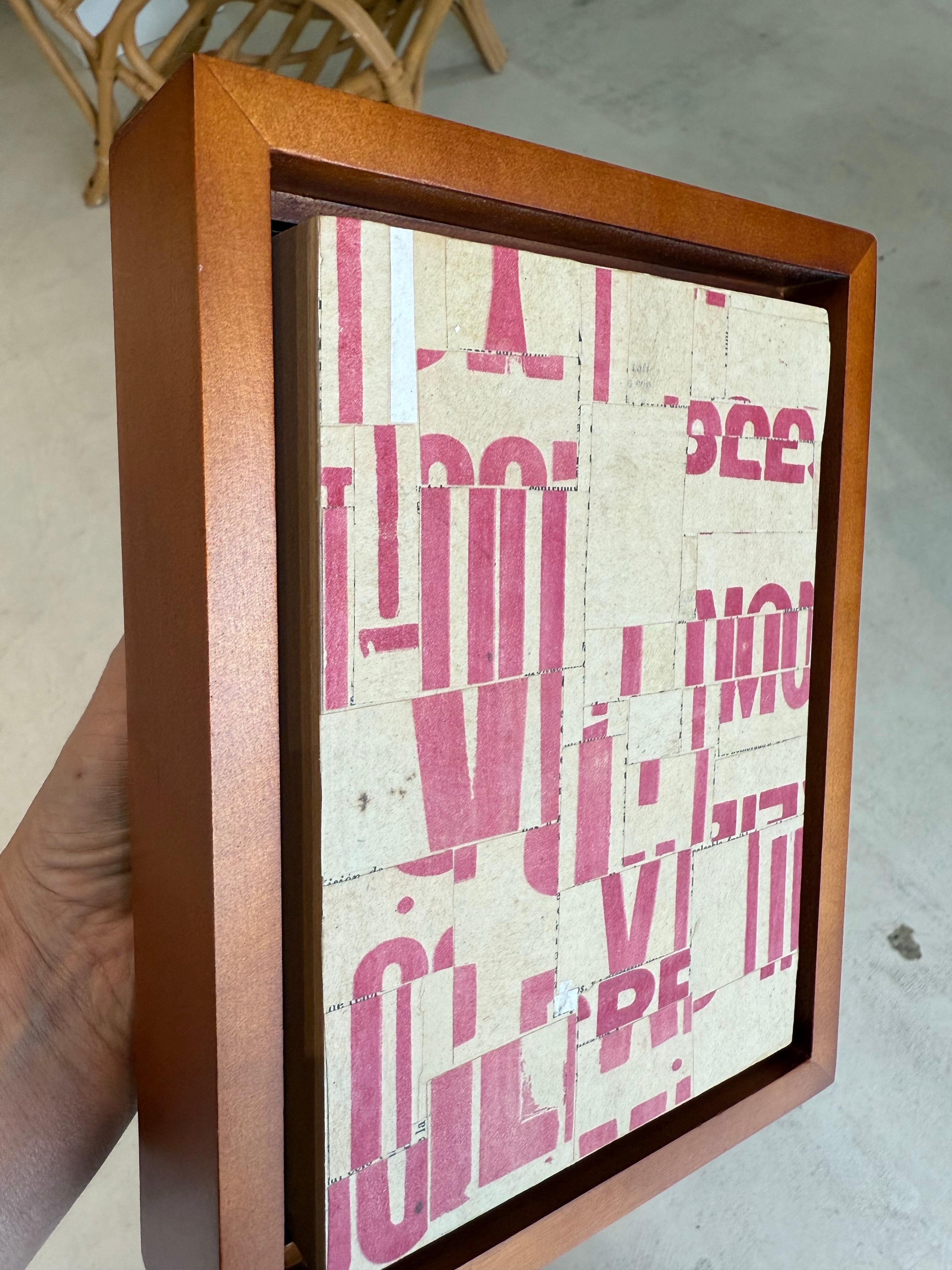 Original Collage on Canvas Titled: PDP 1291 ct23 5 x 7 For Sale 2