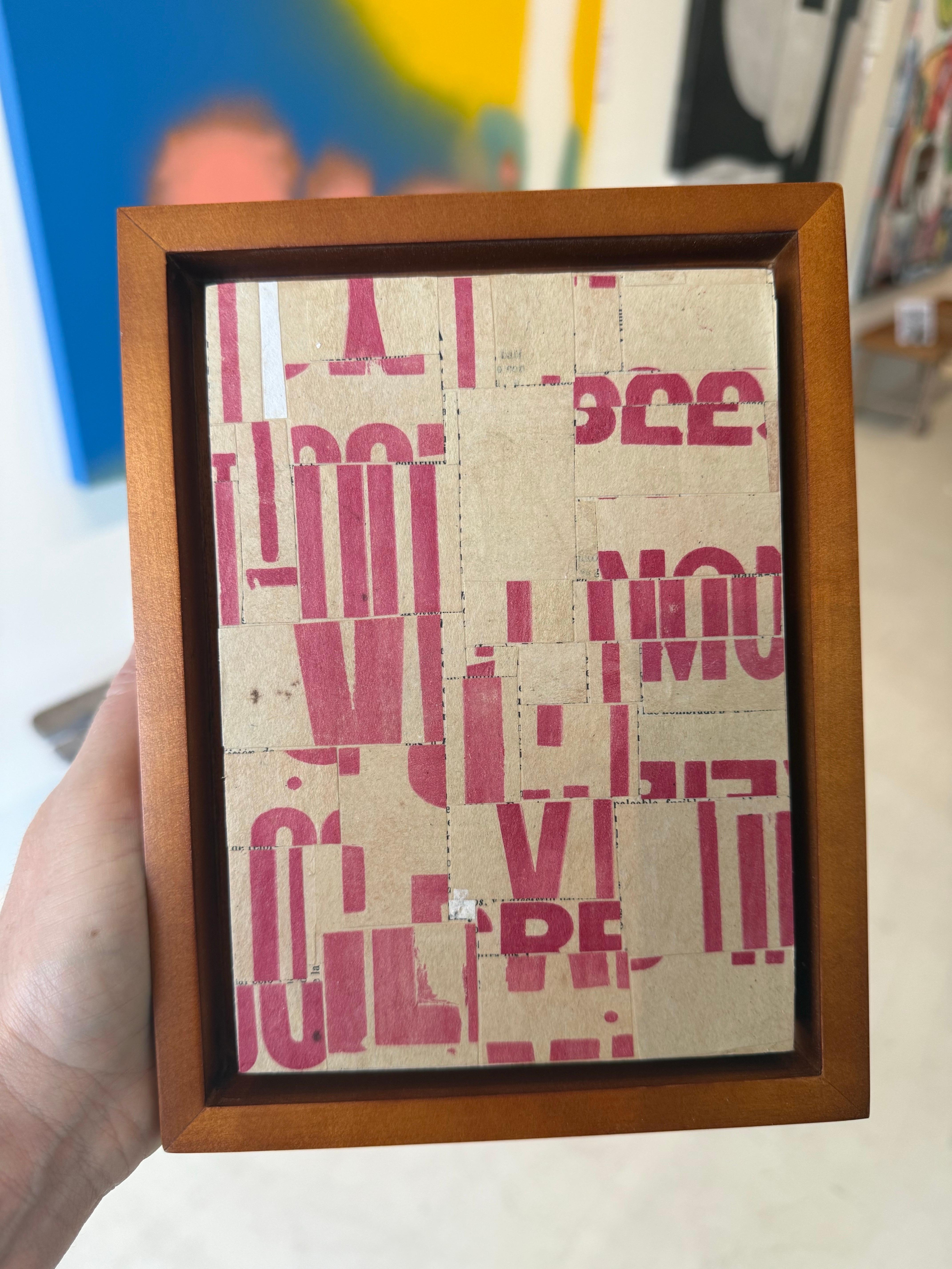 Original Collage on Canvas Titled: PDP 1291 ct23 5 x 7 For Sale 4