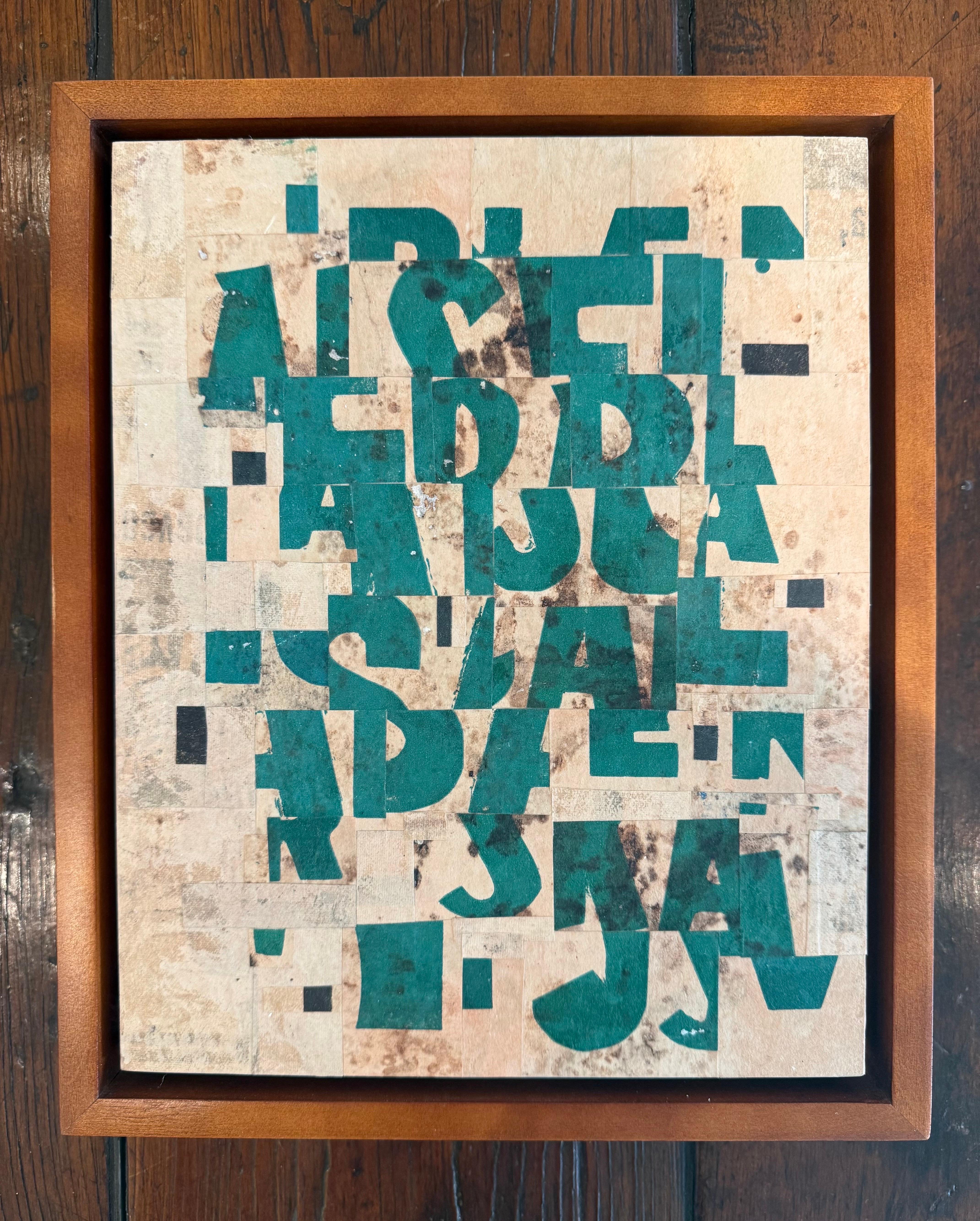 Collage original sur toile intitulé : PDP 1306 ct23 - Painting de Cecil Touchon