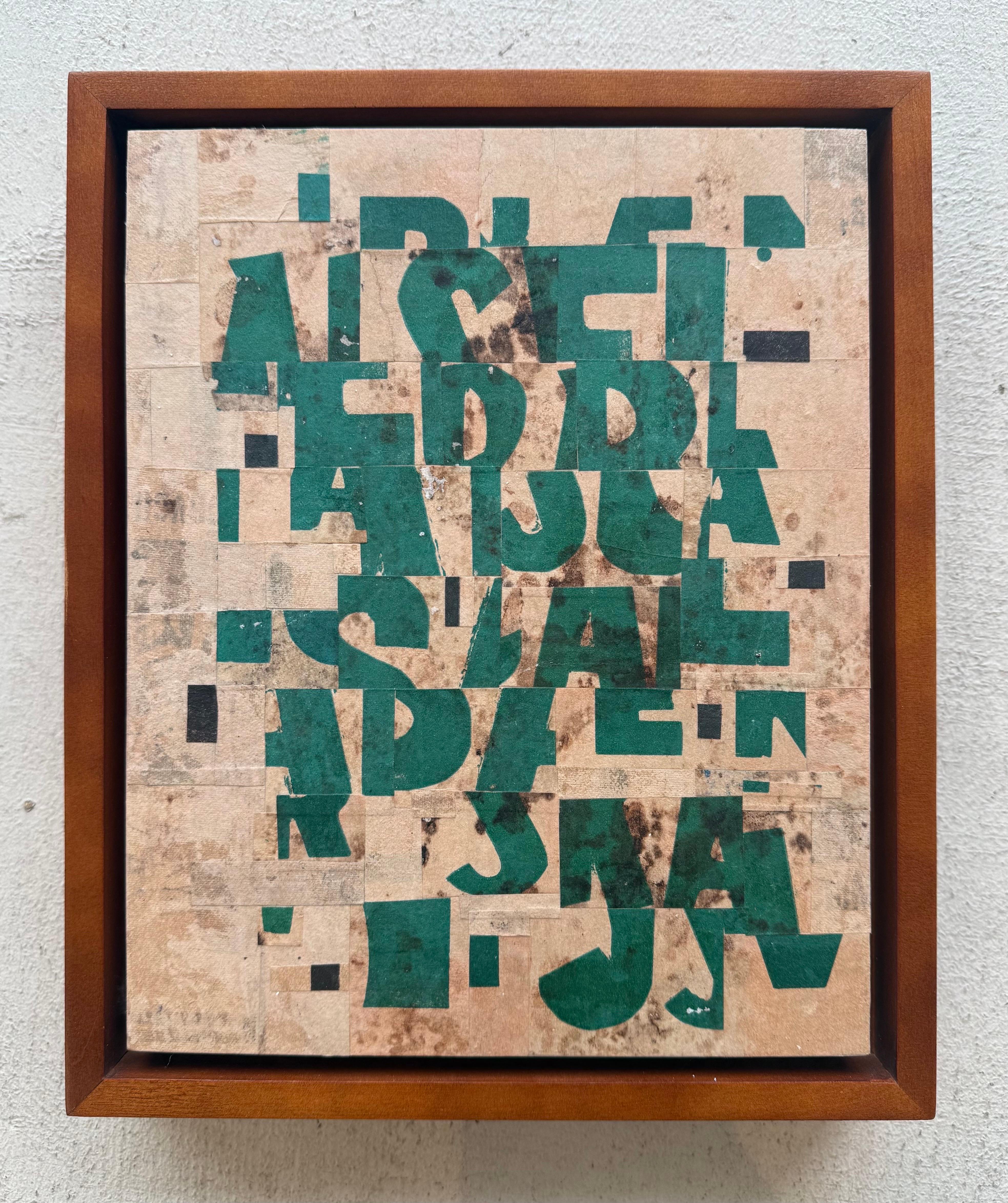 Collage original sur toile intitulé : PDP 1306 ct23 en vente 2