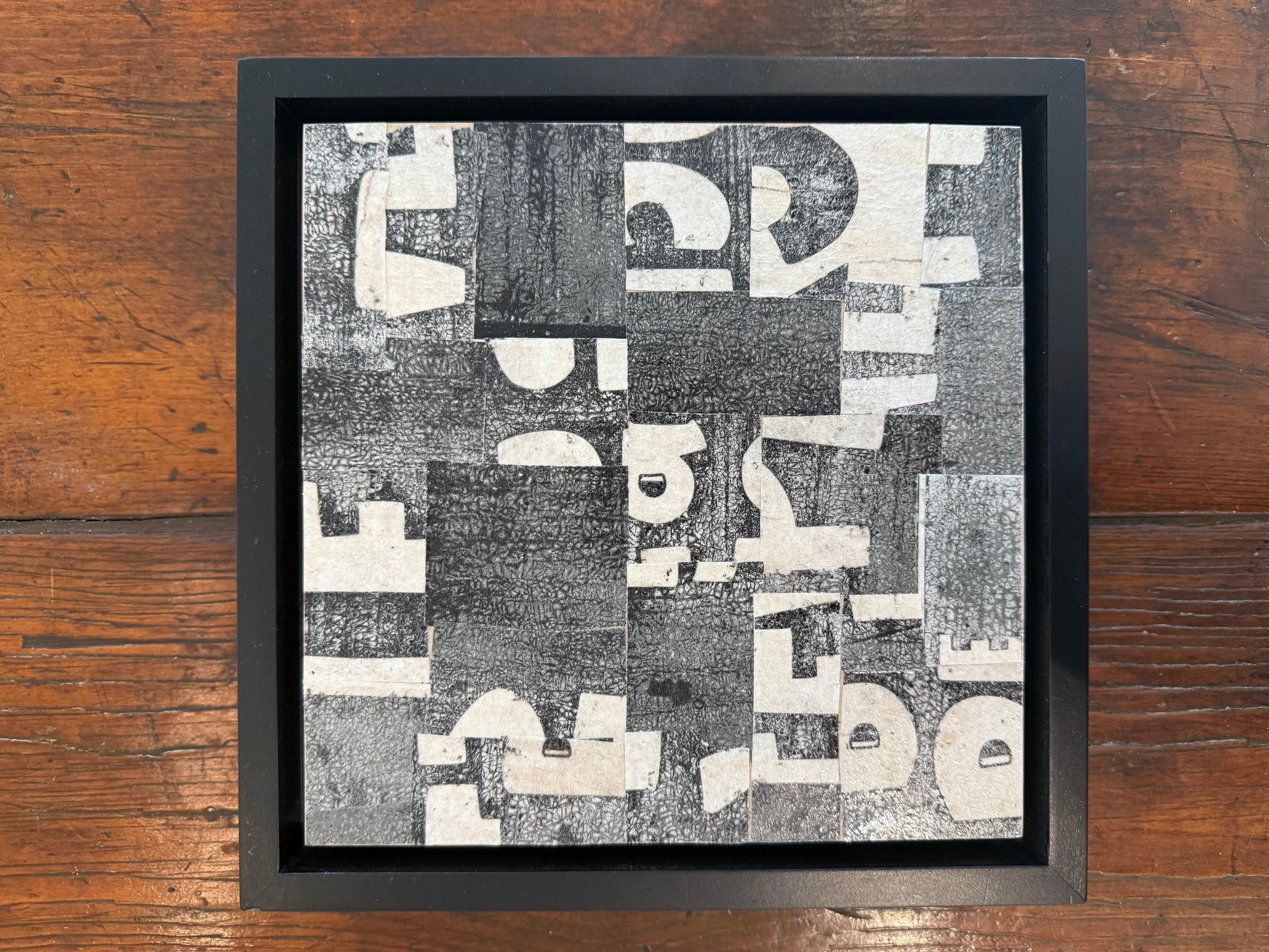 Collage original sobre lienzo titulado: PDP 1359 ct23 en venta 4