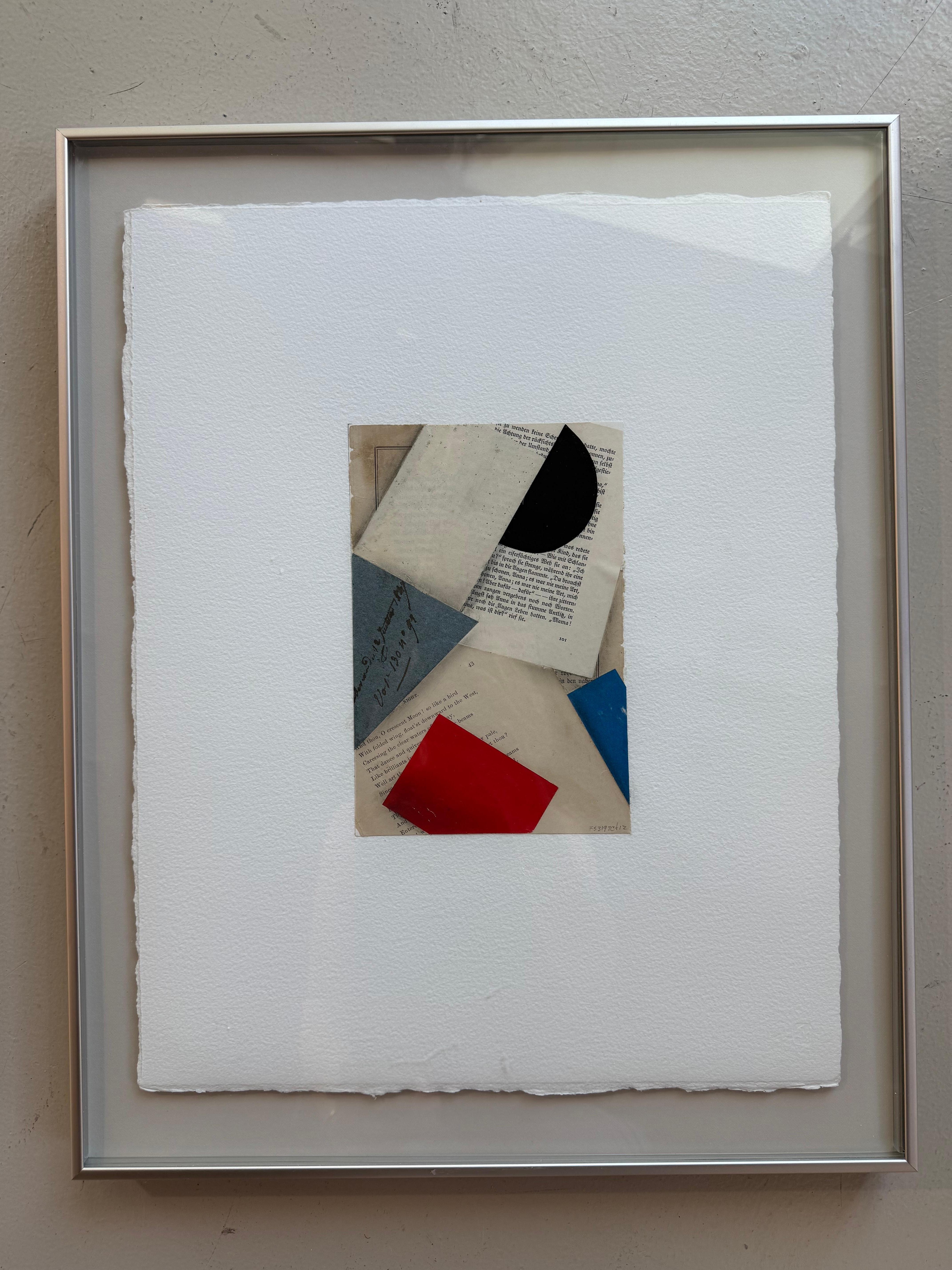 Collage originale su carta (incorniciato) intitolato: Fs 3197 ct12 - Painting di Cecil Touchon
