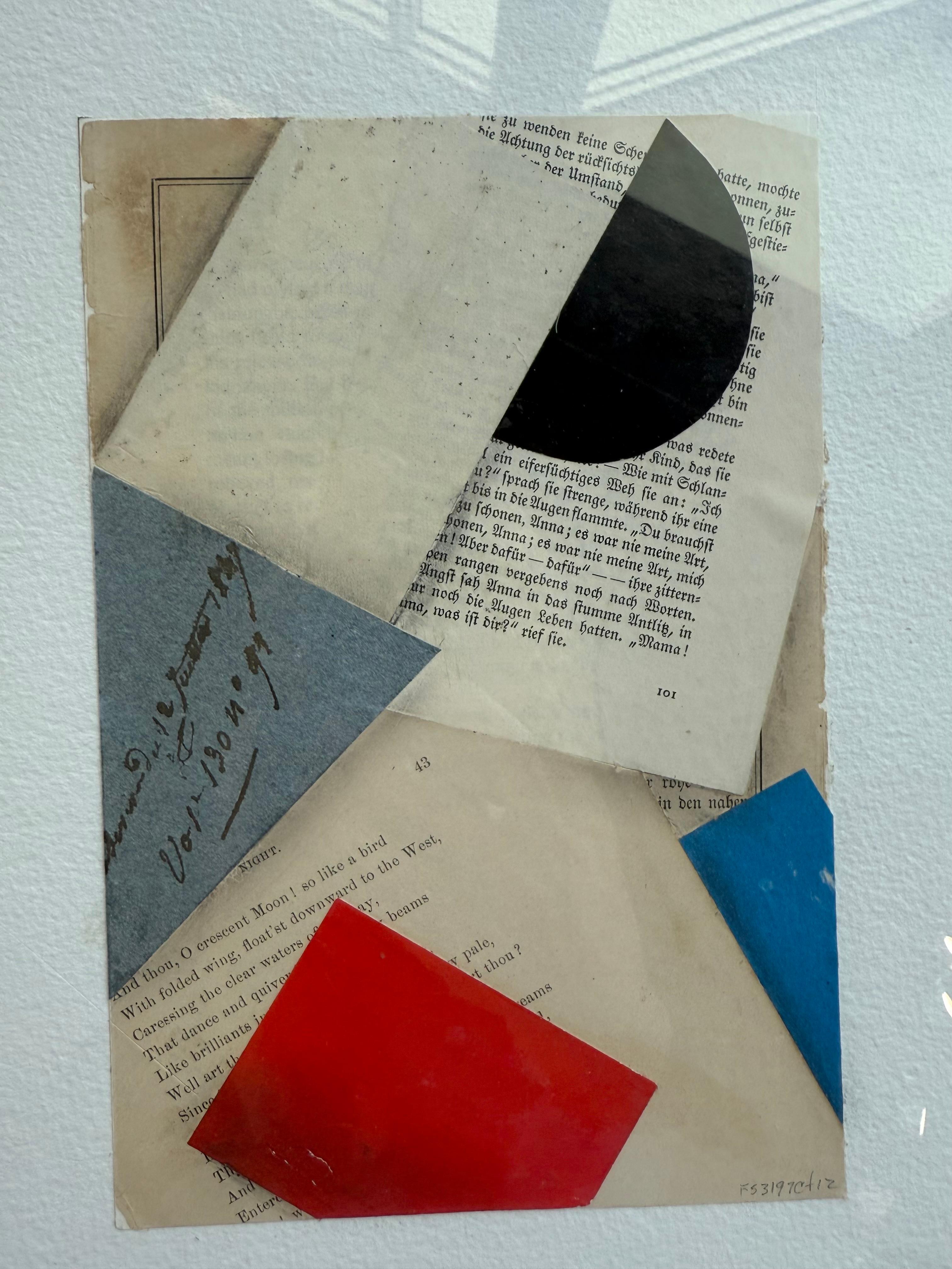 Collage originale su carta (incorniciato) intitolato: Fs 3197 ct12 - Painting Astrattismo geometrico di Cecil Touchon