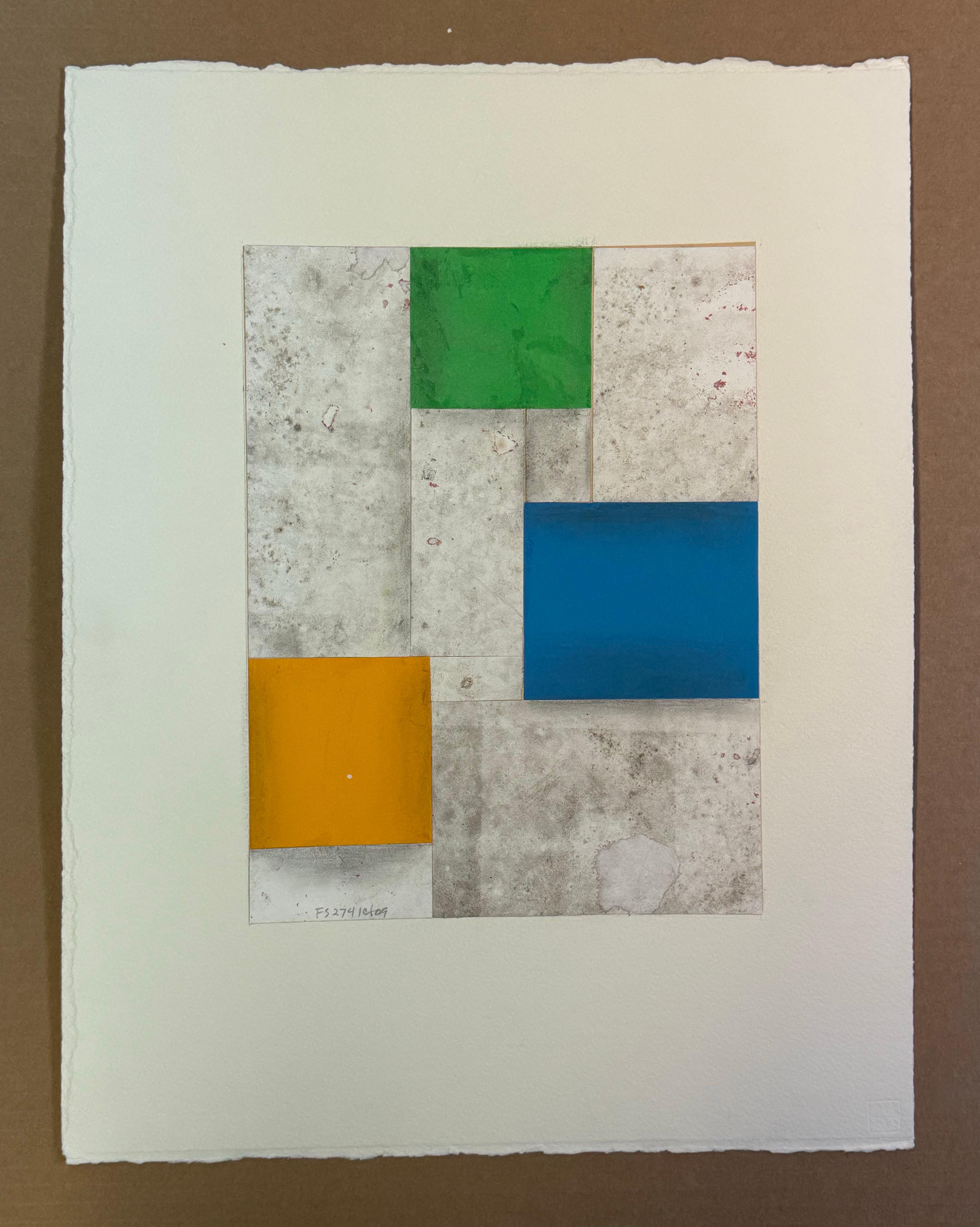 Collage originale su carta intitolato: Fs 2741 ct09 - Painting di Cecil Touchon
