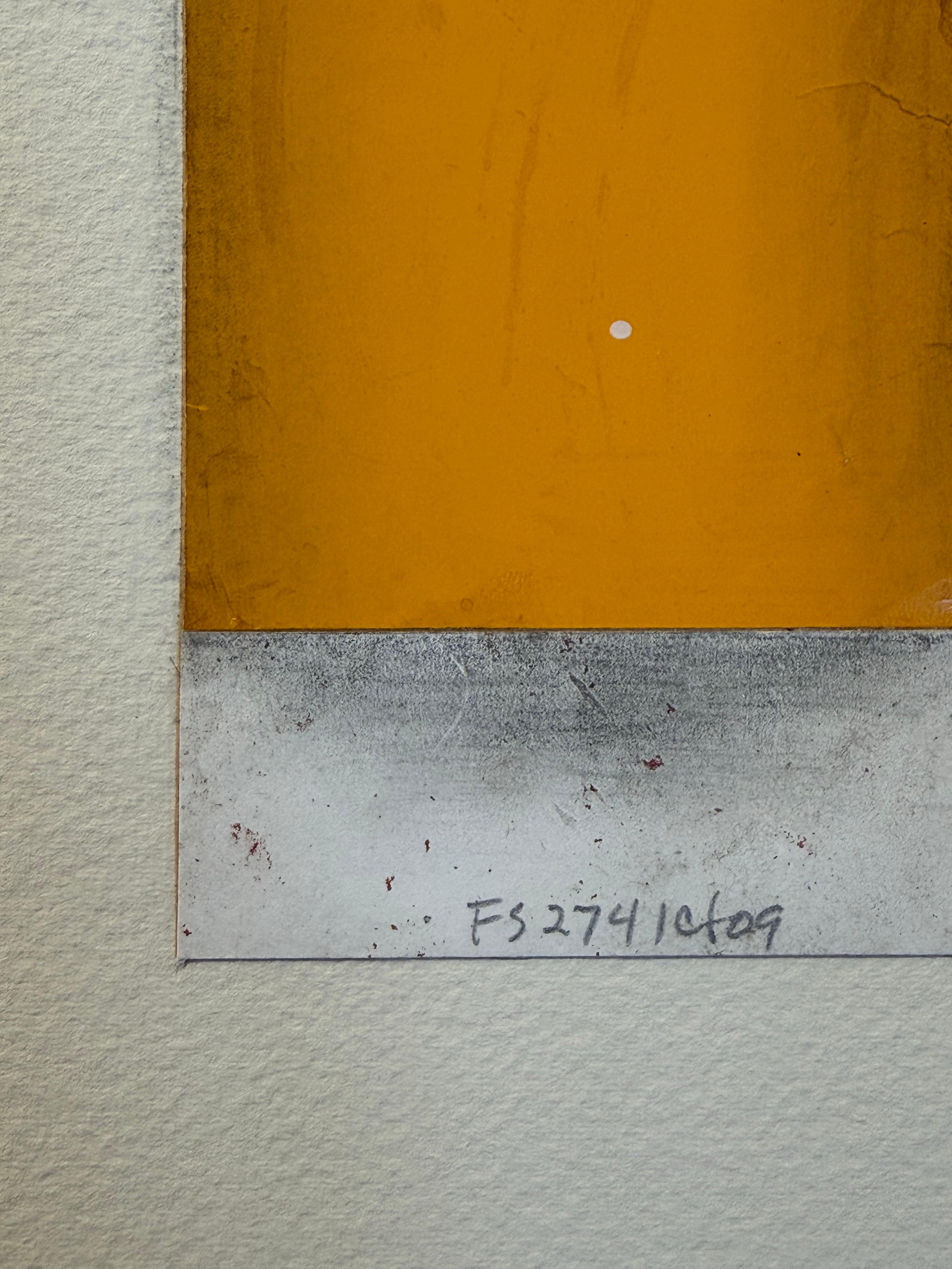 Collage originale su carta intitolato: Fs 2741 ct09 - Abstract Painting Grigio di Cecil Touchon