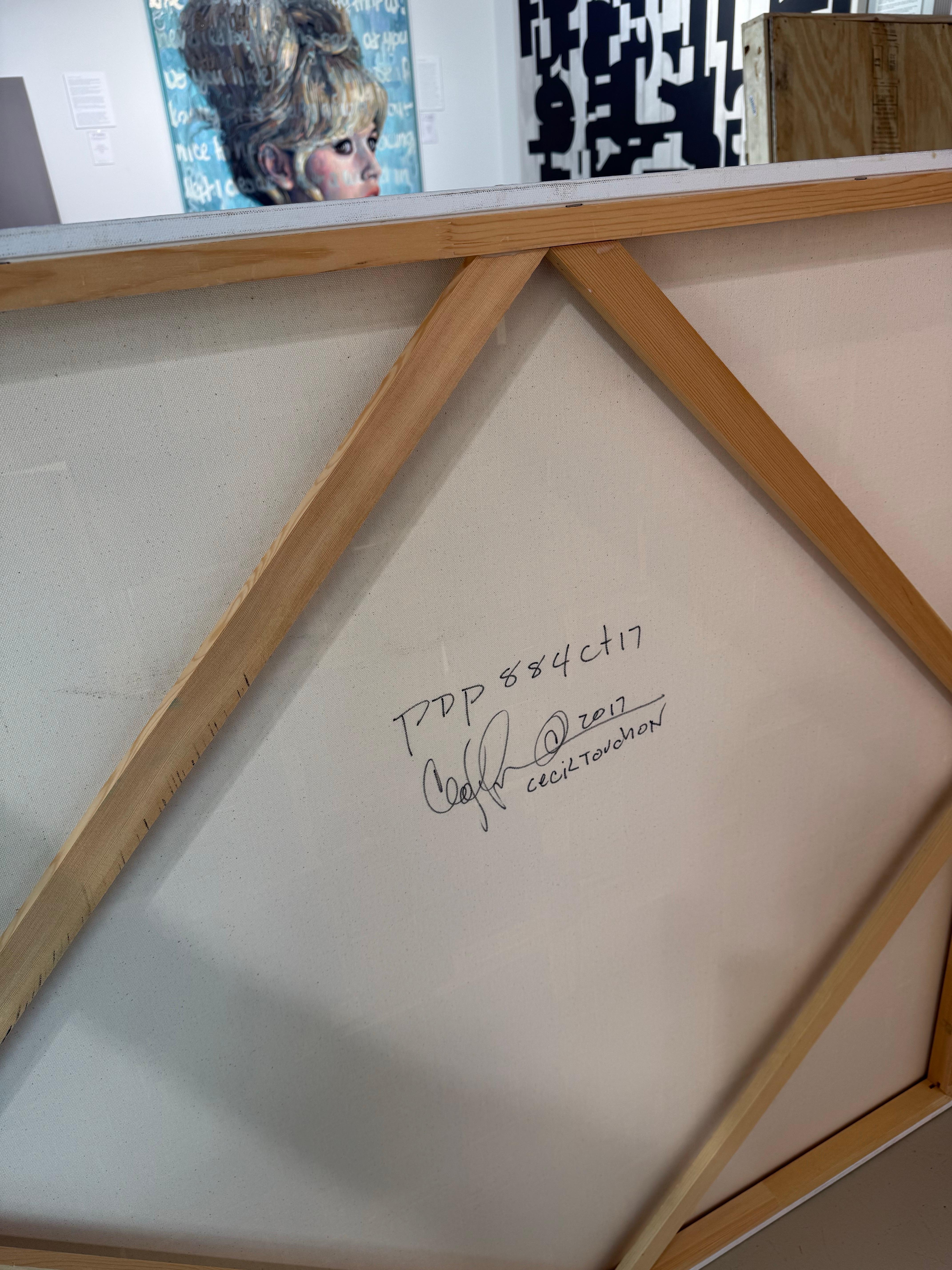 Original-Gemälde auf Leinwand mit dem Titel: PDP 884 ct17 (Geometrische Abstraktion), Painting, von Cecil Touchon