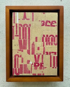 "PDP 1291 ct23" Original Collage on Canvas ( 5 x 7 )