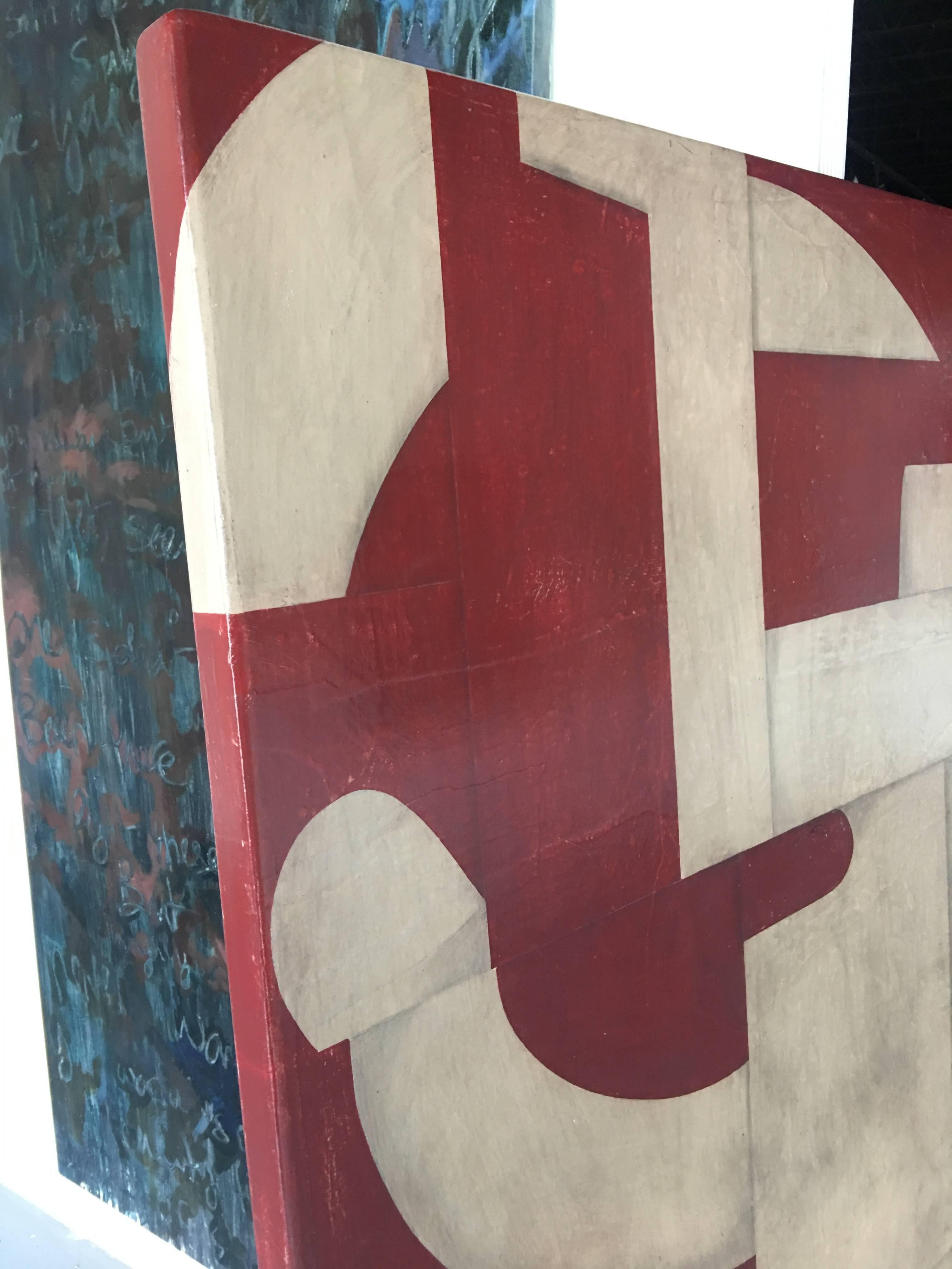 Pittura su pannello intitolata: PDP698 - Mixed Media Art Astratto di Cecil Touchon