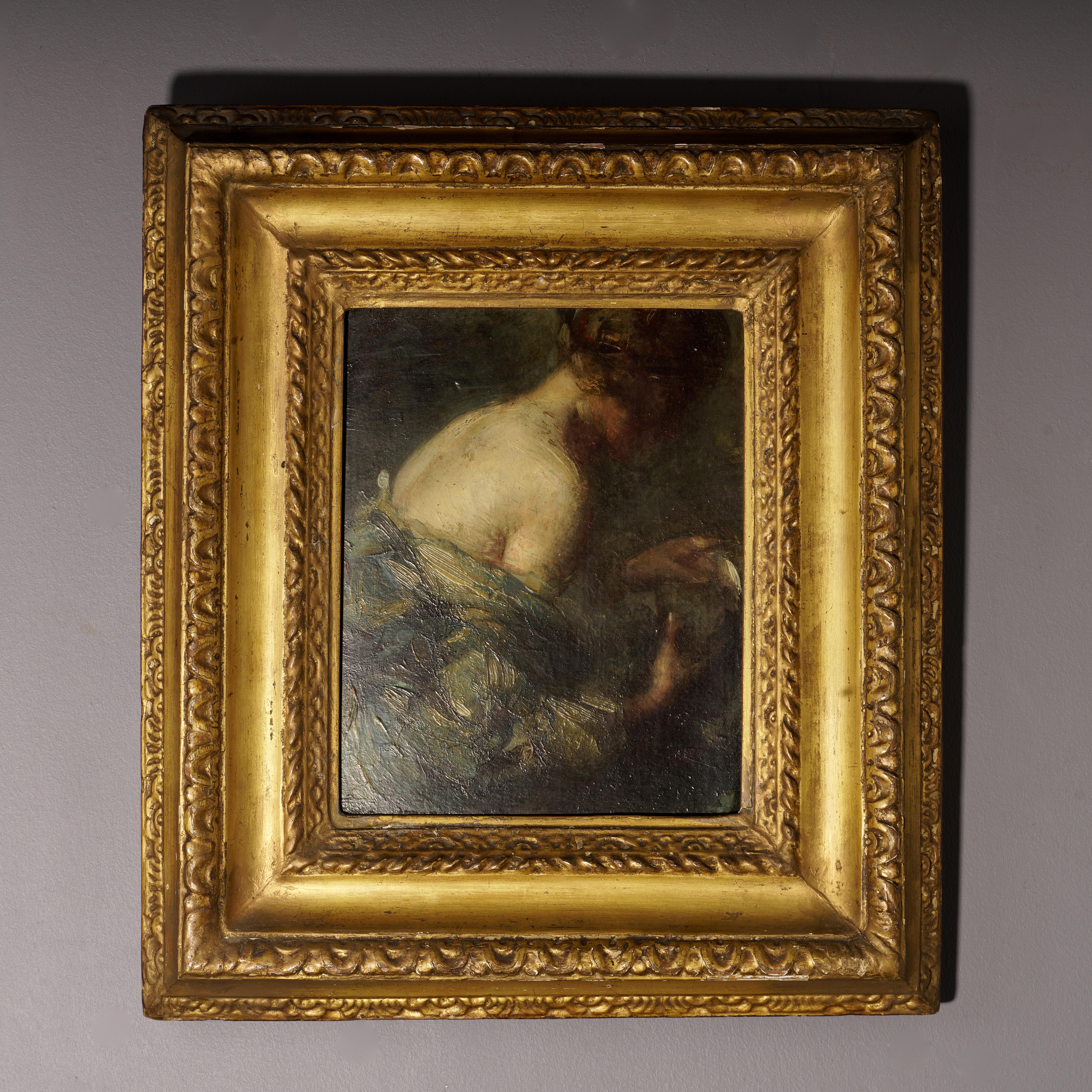 CECIL WILLIAM REA, 1860-1935, Der Kristallgucker, Öl auf Tafel, CIRCA 1910 im Angebot 1