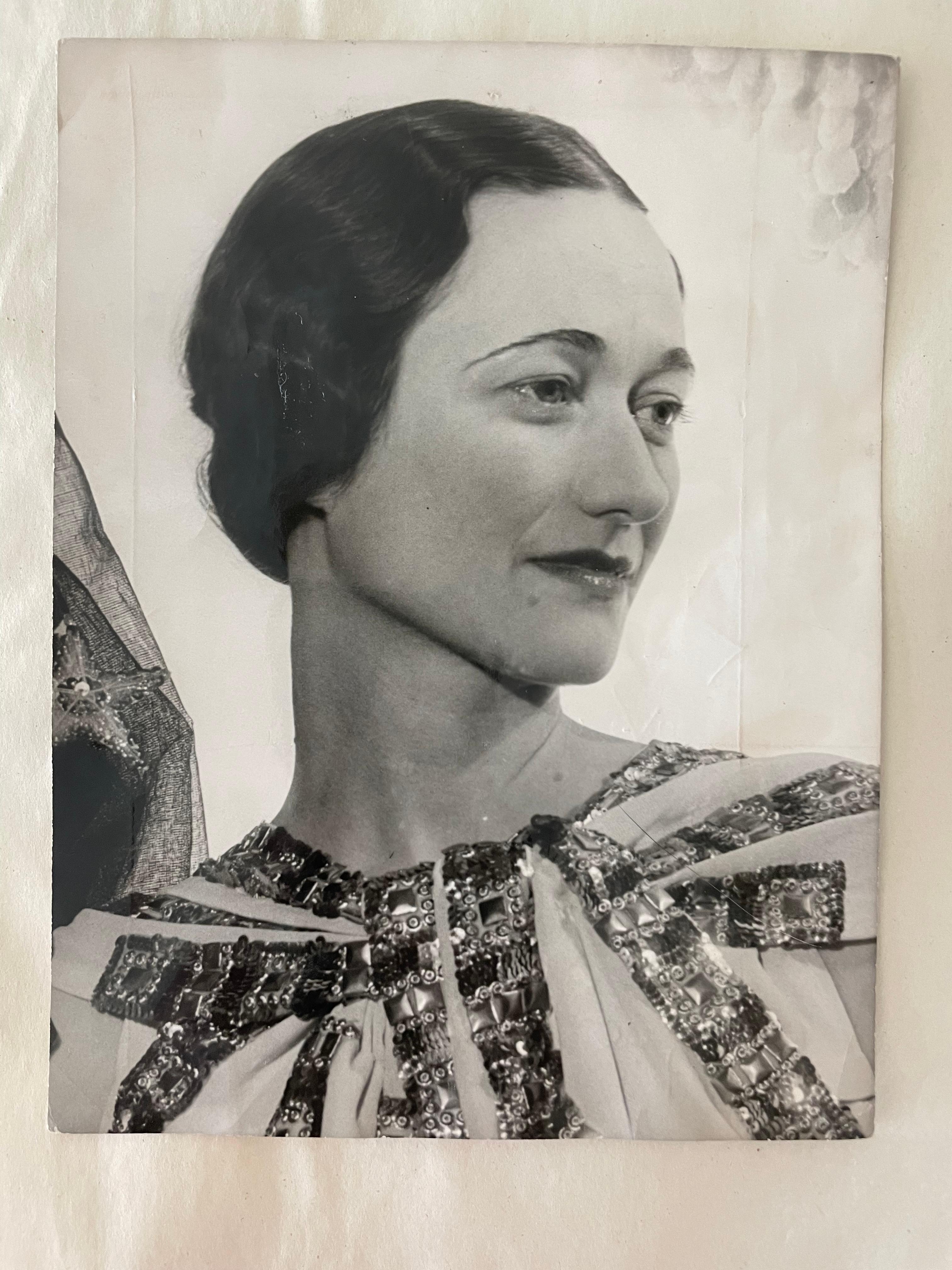 Cecile Beaton Black and White Photograph - The Duchess of Windsor  - Wallis Simpson