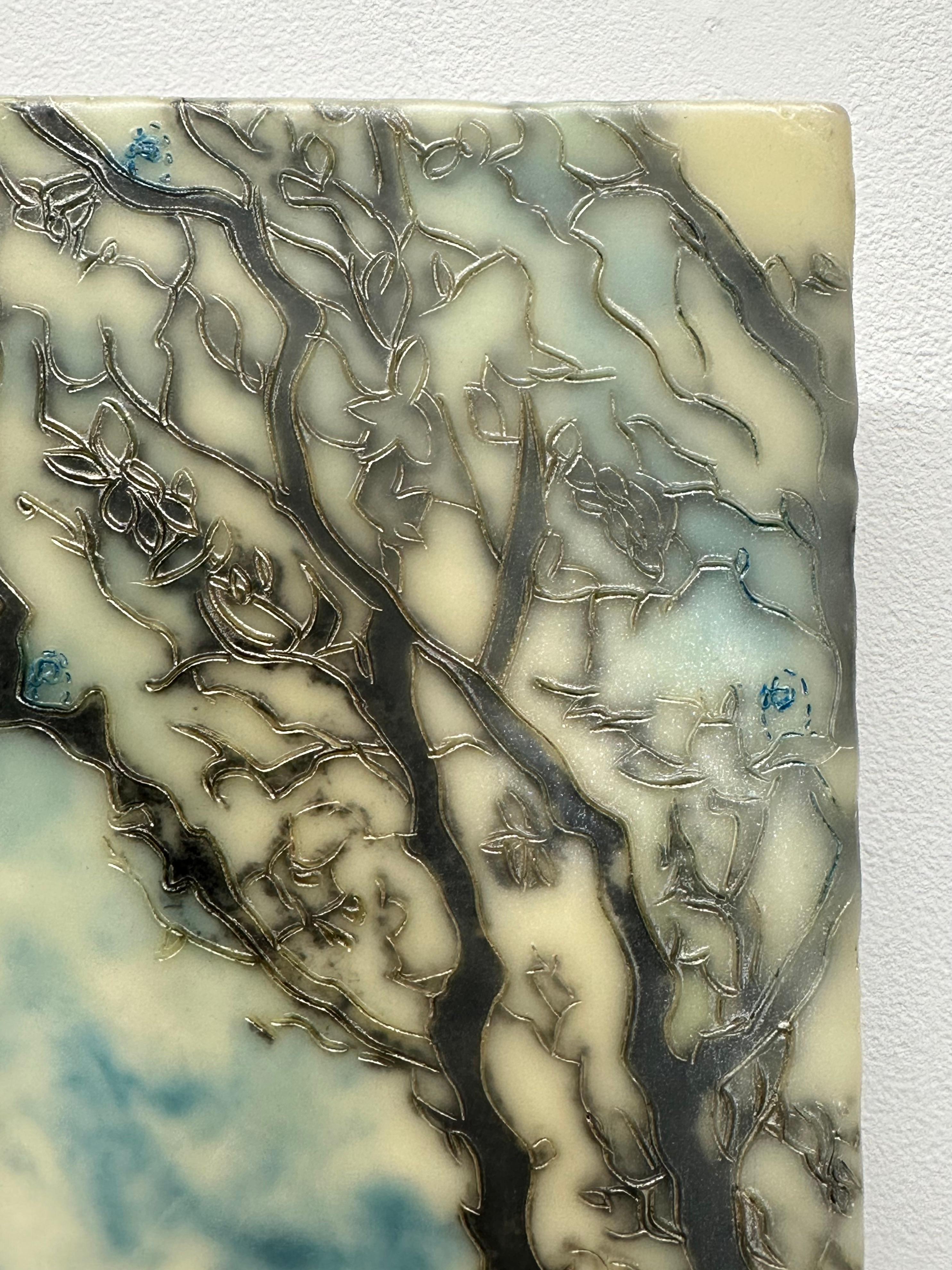 Making Room - Encáustica Paisaje Figura Mesa Niño Naturaleza muerta Árbol, 2016 en venta 4