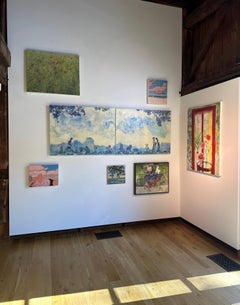 Nada Extraño Nothing Strange - Contemporary Figurative Landscape Encaustic, 2024