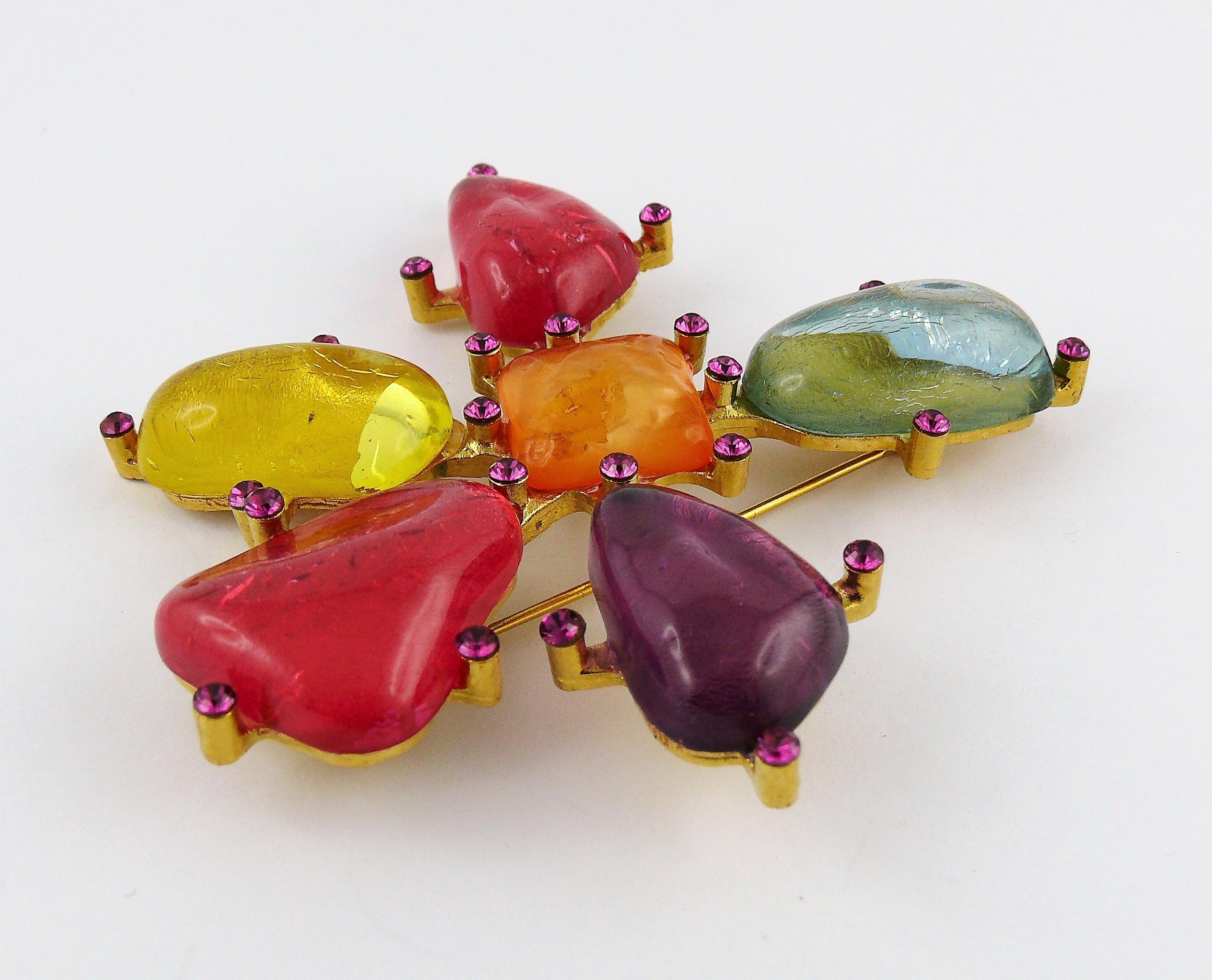 Cecile et Jeanne Paris Jewelled Brooch In Excellent Condition For Sale In Nice, FR