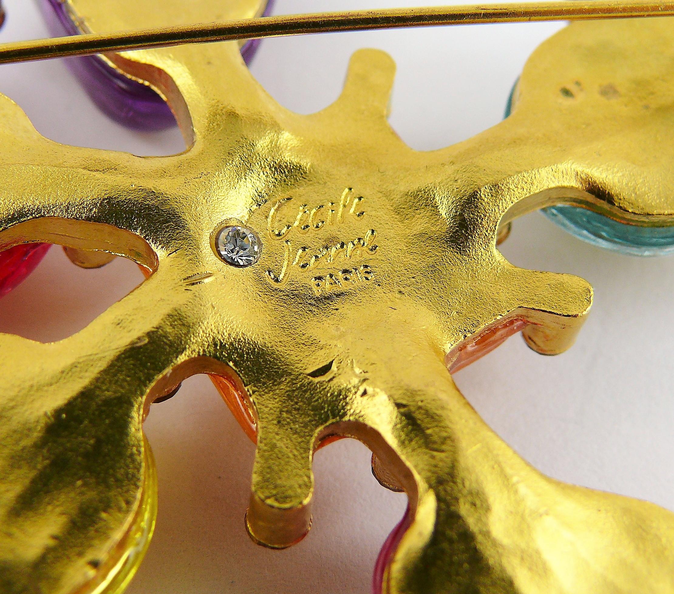 Cecile et Jeanne Paris Jewelled Brooch For Sale 1