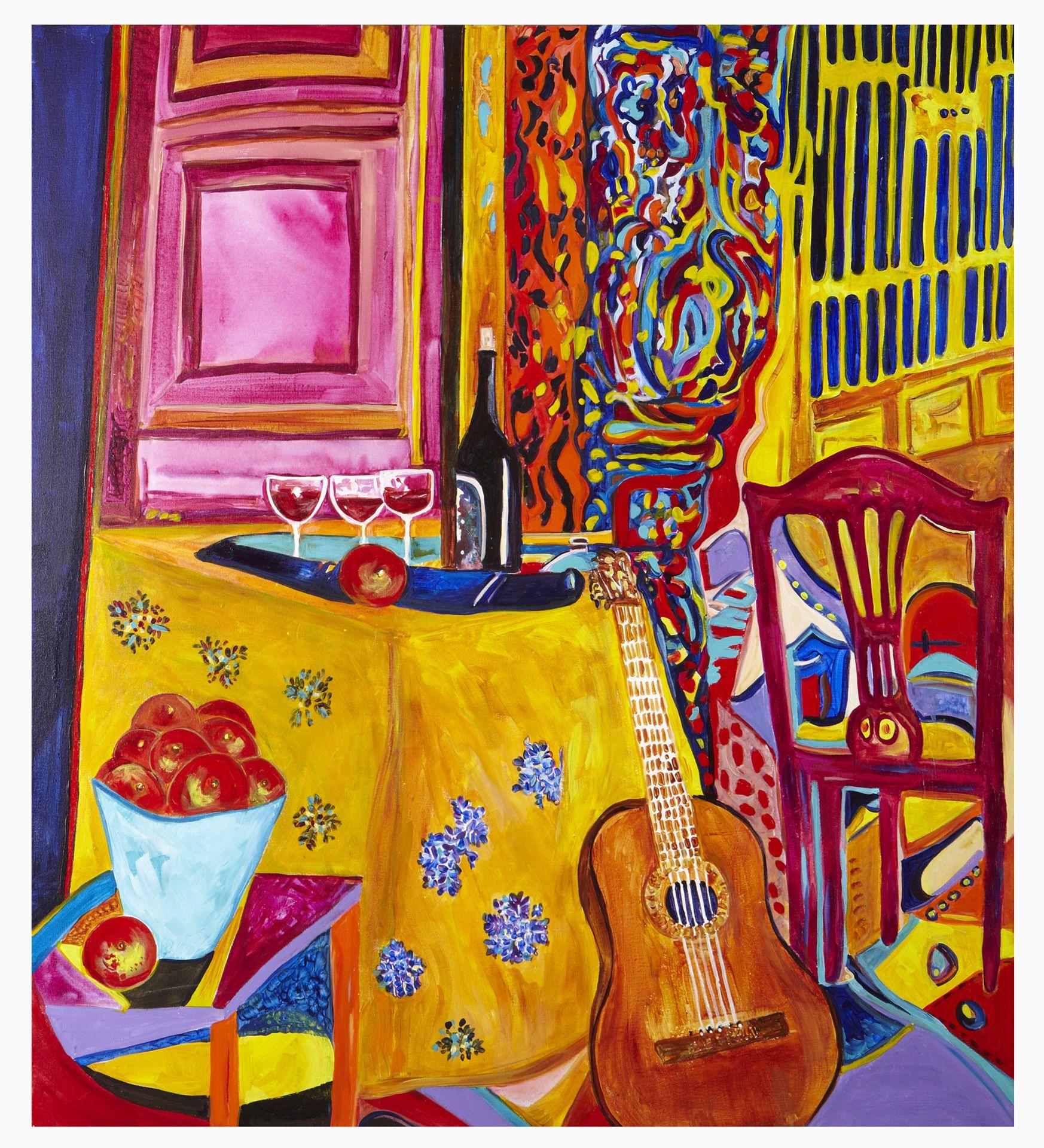 VINO MUSICA, Digital on Canvas