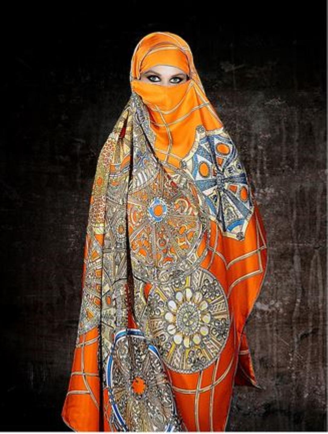 "Burqa Hermes", photography by Cécile Plaisance (28x22in), 2018