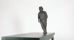 Al límite (con Maurice) de Cécile Raynal - Retrato masculino, escultura de gres
