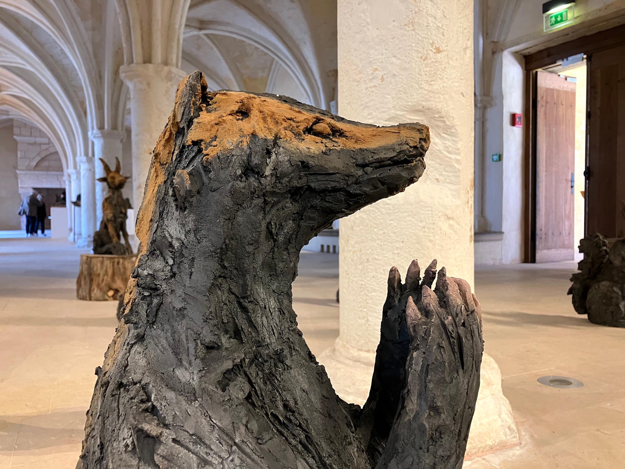 Badger by Cécile Raynal - Animal smoke-fired stoneware sculpture, fable, clay For Sale 10
