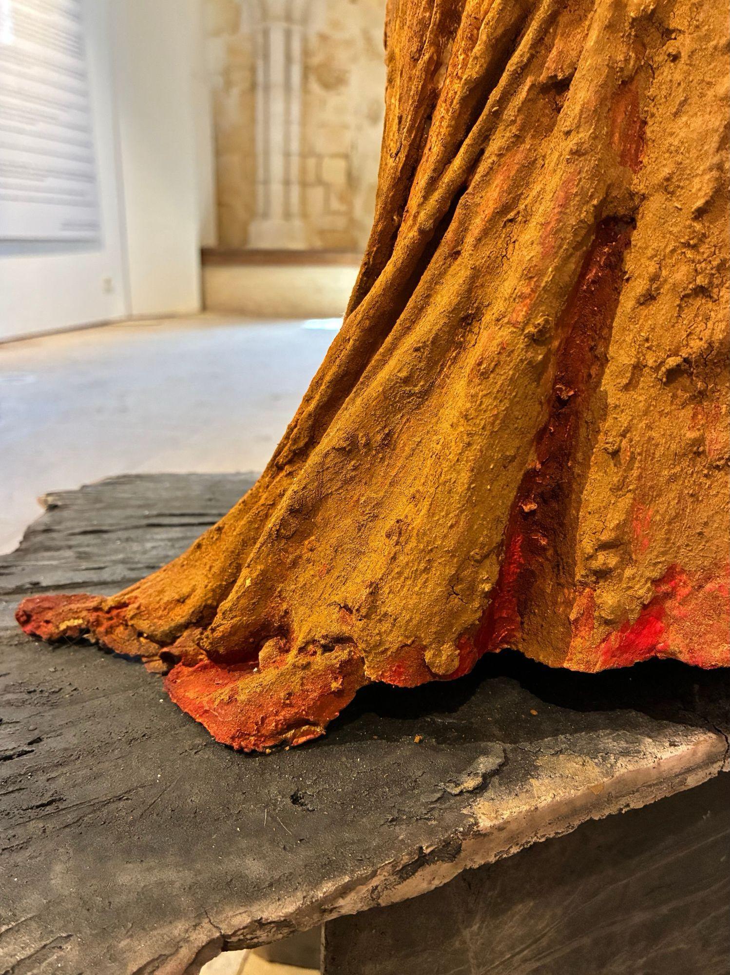 Cephalophore by Cécile Raynal - Animal smoke-fired stoneware sculpture, fable For Sale 12