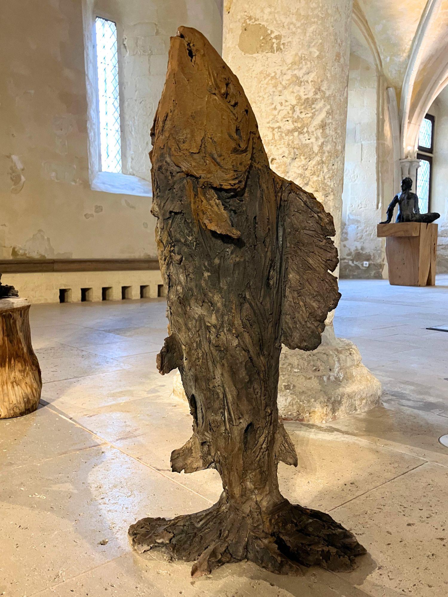 Char de Cécile Raynal - Escultura animal de gres al humo, fábula, arcilla en venta 1
