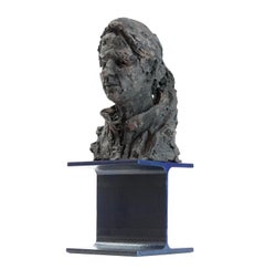 Clotilde by Cécile Raynal - portrait of a woman seafarer, ceramic sculpture