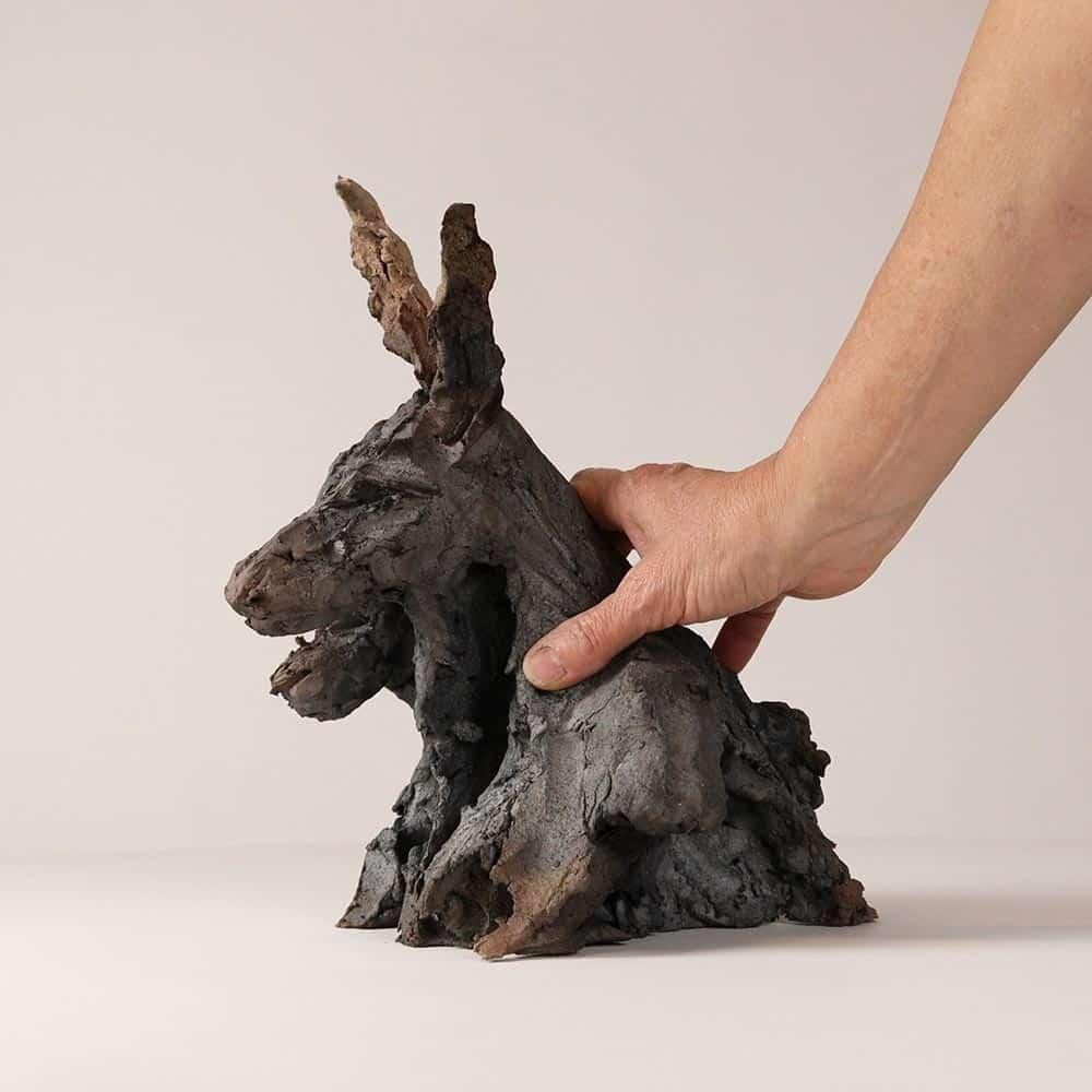 Donkeys’ skin II by Cécile Raynal - Animal art sculpture, fairytale character For Sale 4