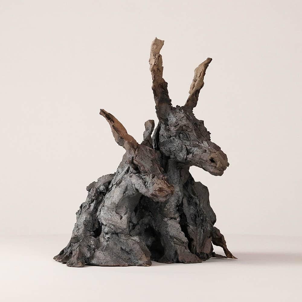 Donkeys’ skin II is a unique smoke-fired stoneware sculpture by French contemporary artist Cécile Raynal, dimensions are 30 × 24 × 26 cm (11.8 × 9.4 × 10.2 in). 
The sculpture is signed and comes with a certificate of authenticity.

This sculpture