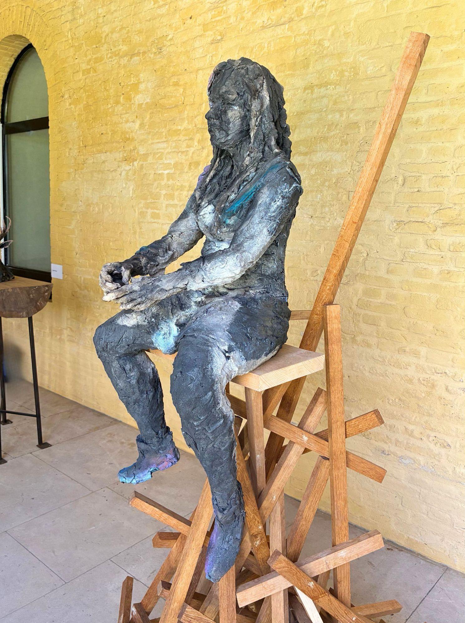 Modèle de maquette de dyslexie disloquée by Cécile Raynal - stoneware sculpture For Sale 2